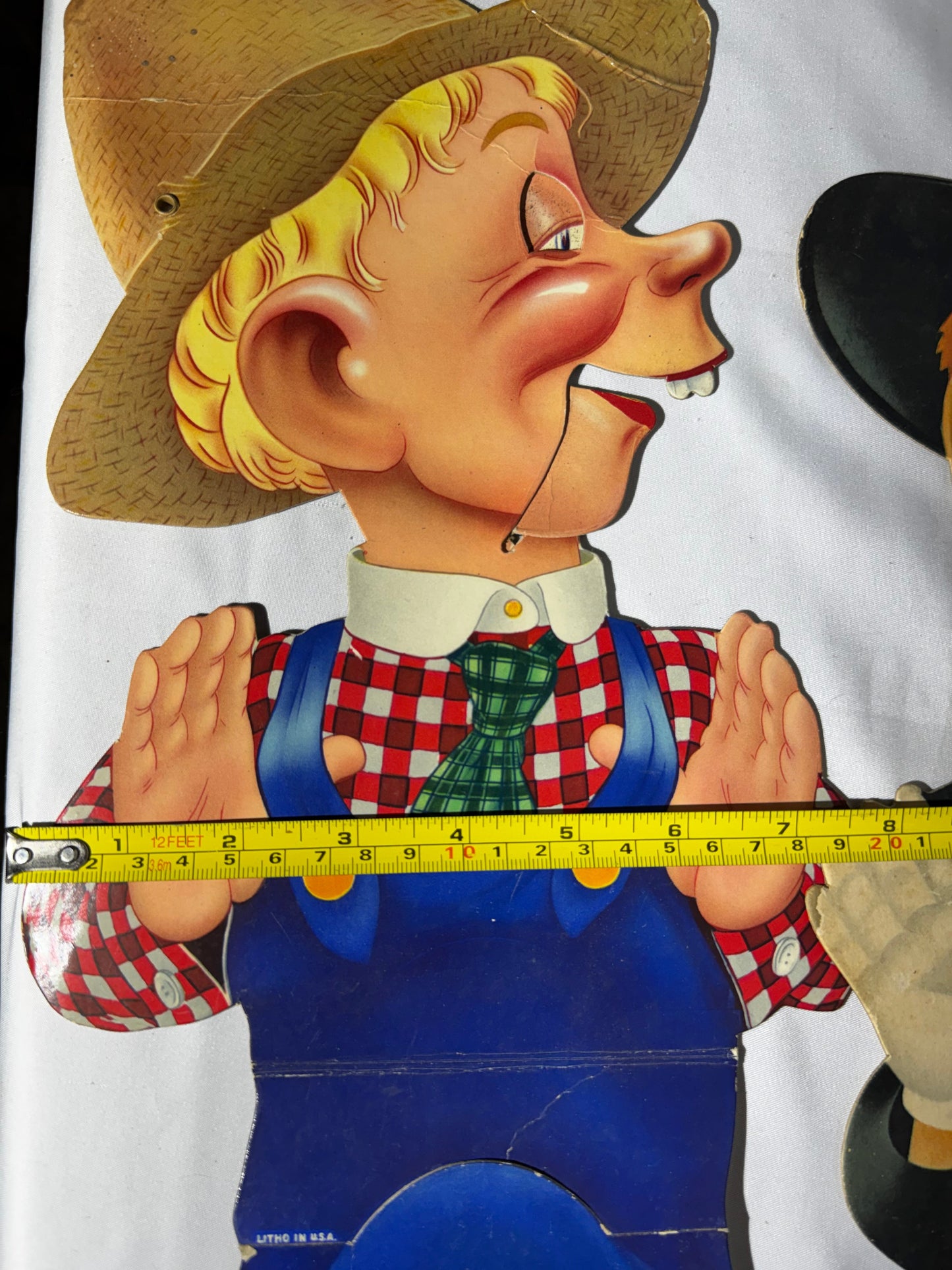 Vintage 1930s Charlie McCarthy & Mortimer Snerd Die Cut Cardboard Advertising Figures 21”