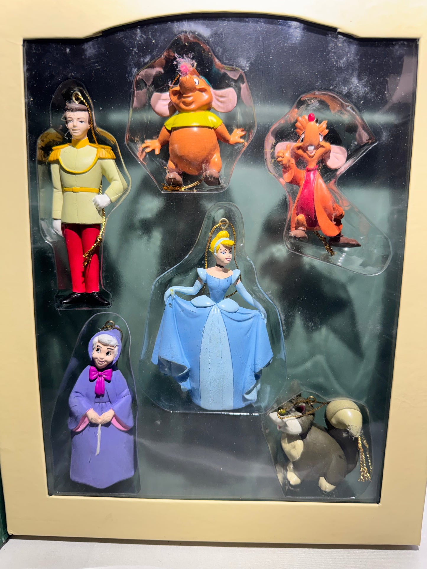 Vintage 1998 Disney Cinderella Storybook Ornament Collection – 6 Piece Set (Retired) w/ Box