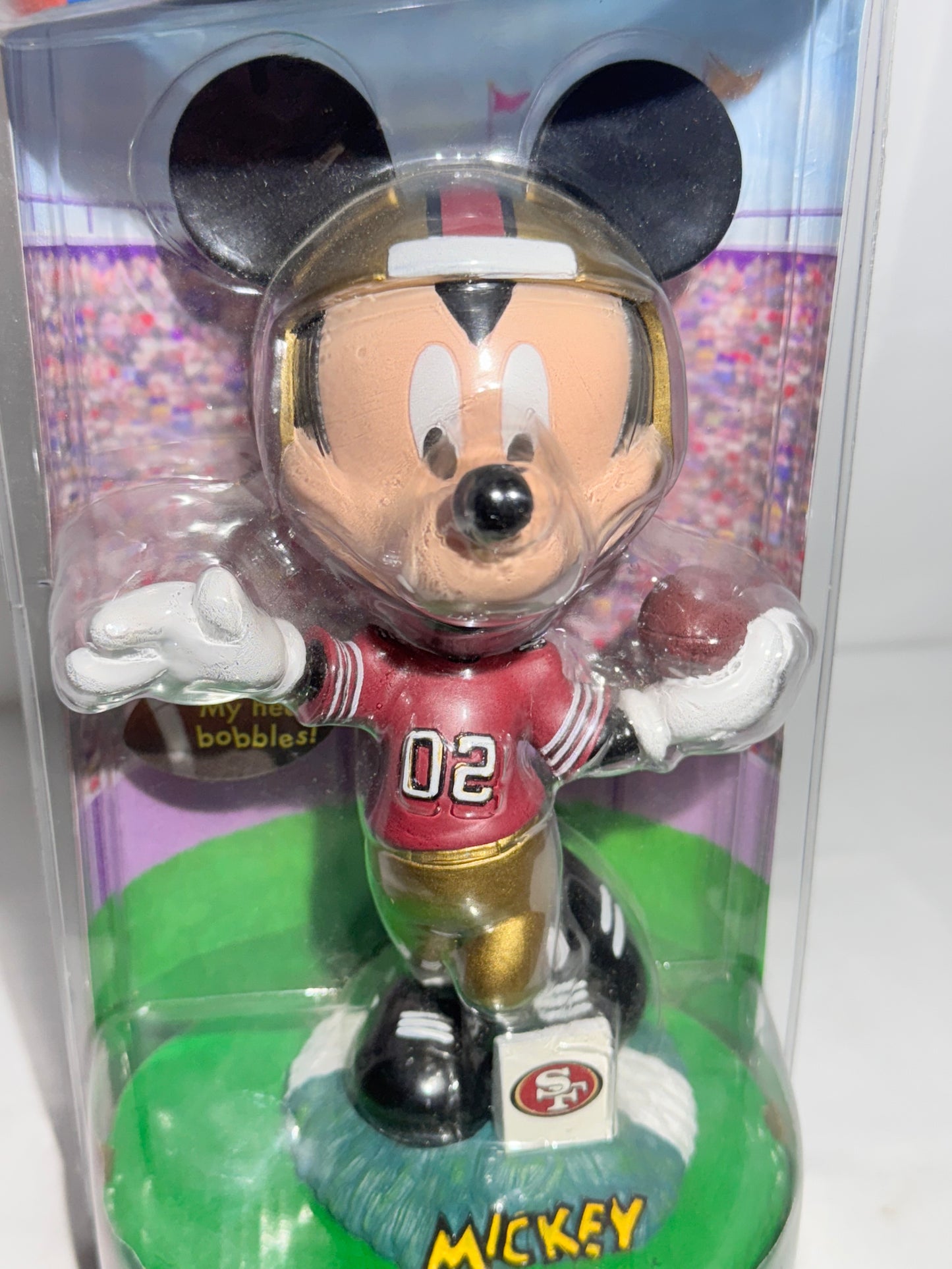 Disney Quarterback Mickey Mouse San Francisco Bobble Head NFL