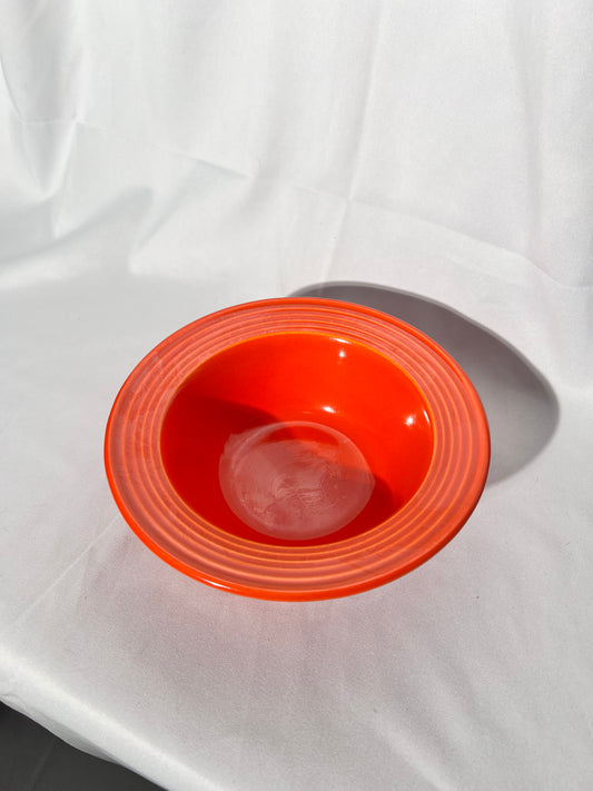 Bauer Pottery- Los Angeles- Vintage- Orange- Ring ware - 7” bowl