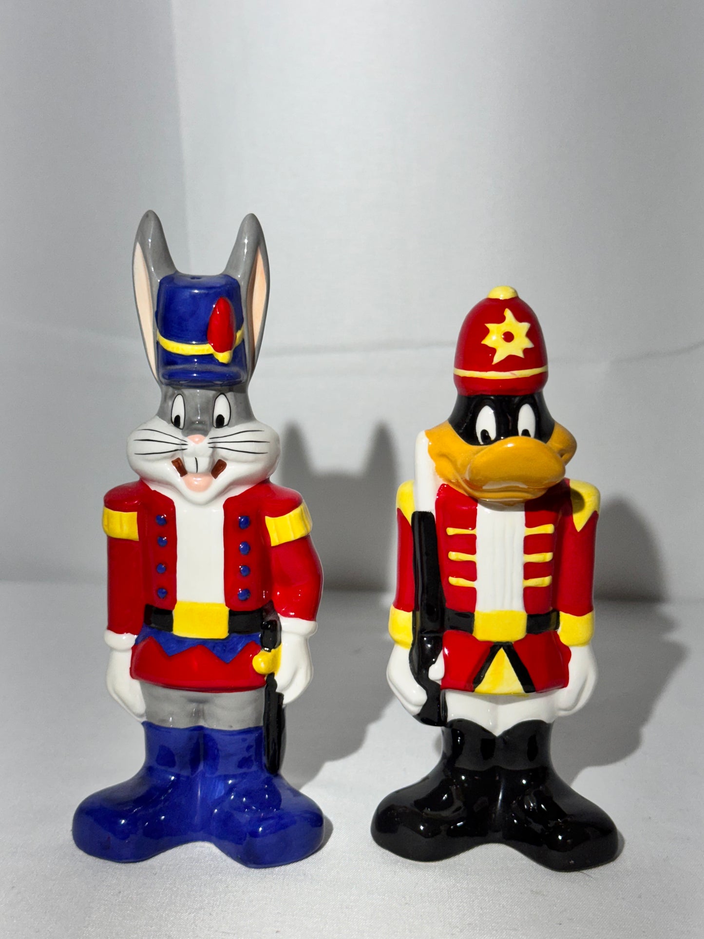 Bugs Bunny and Daffy Duck- Salt & Pepper Shakers - Nut Crackers -item number 6210- Looney Tunes - Warner Brothers- Christmas
