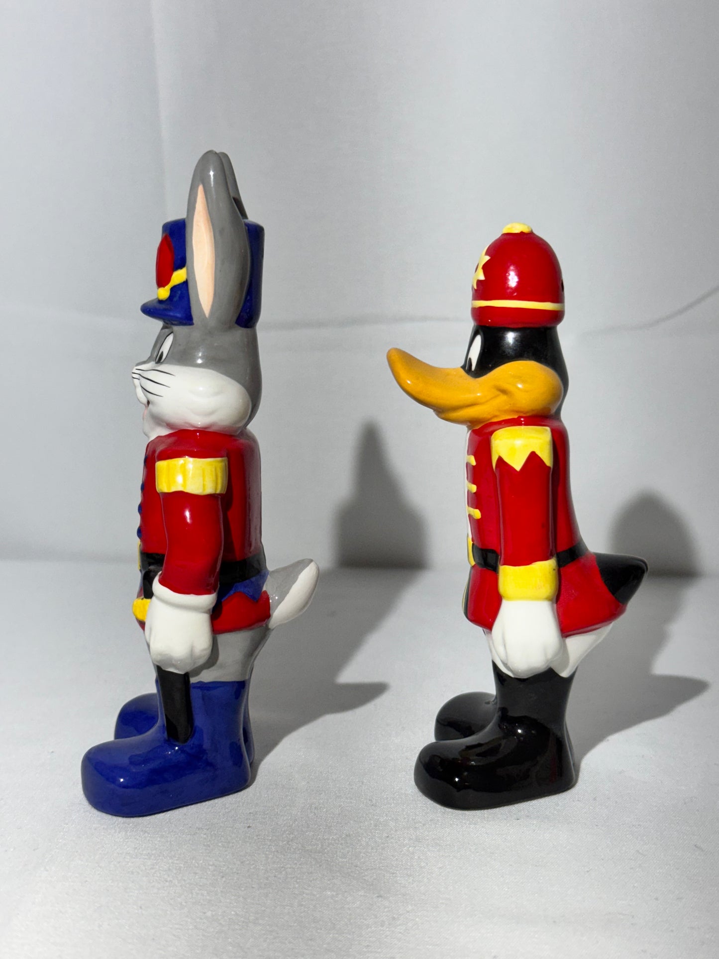 Bugs Bunny and Daffy Duck- Salt & Pepper Shakers - Nut Crackers -item number 6210- Looney Tunes - Warner Brothers- Christmas