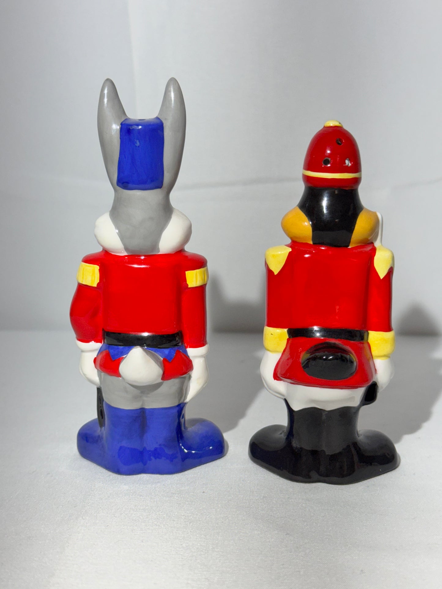 Bugs Bunny and Daffy Duck- Salt & Pepper Shakers - Nut Crackers -item number 6210- Looney Tunes - Warner Brothers- Christmas