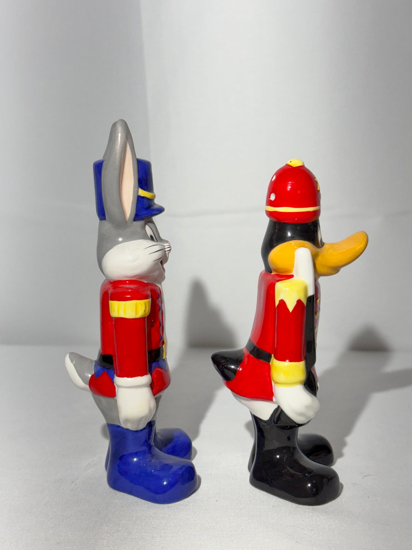 Bugs Bunny and Daffy Duck- Salt & Pepper Shakers - Nut Crackers -item number 6210- Looney Tunes - Warner Brothers- Christmas