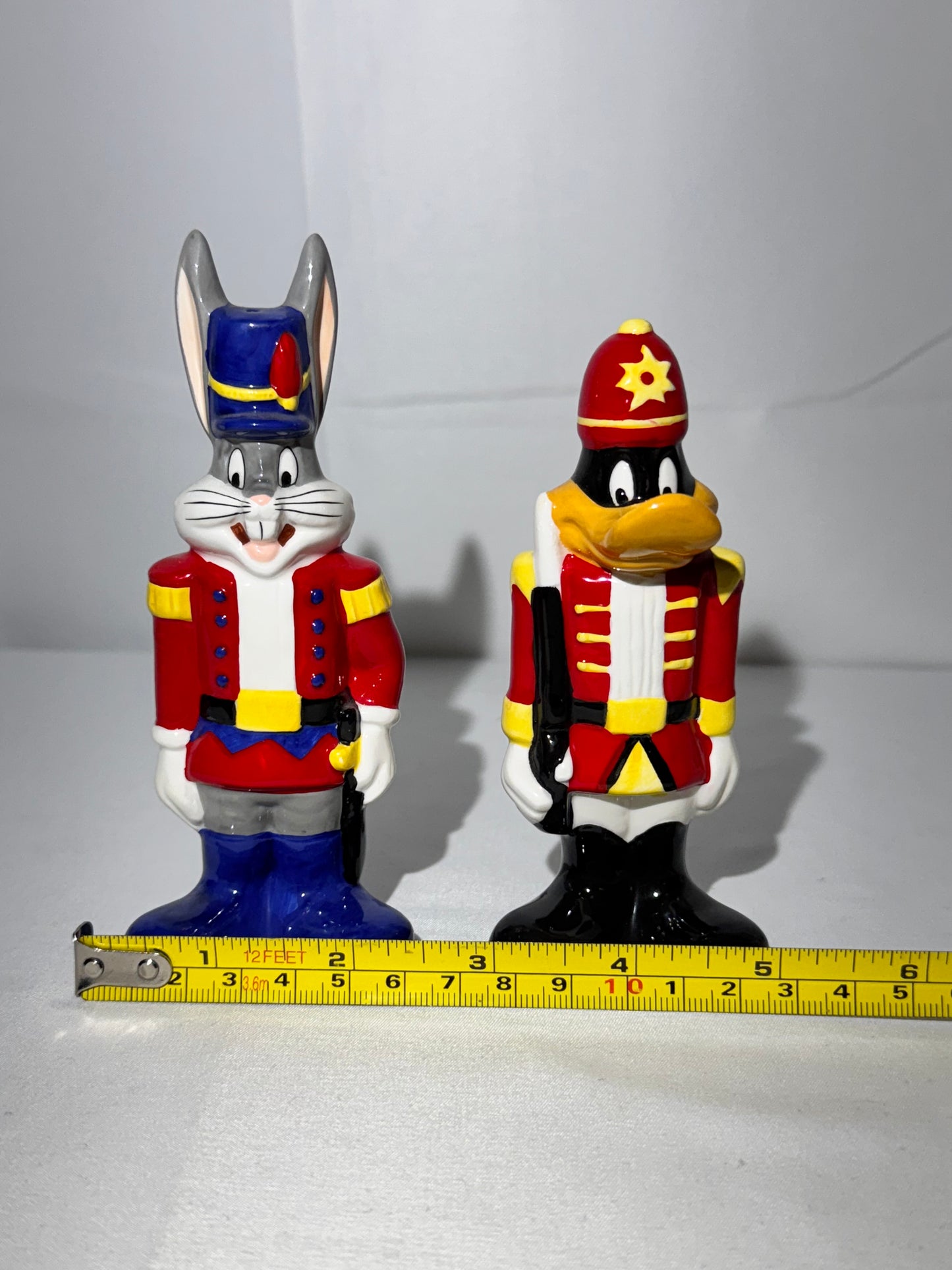 Bugs Bunny and Daffy Duck- Salt & Pepper Shakers - Nut Crackers -item number 6210- Looney Tunes - Warner Brothers- Christmas