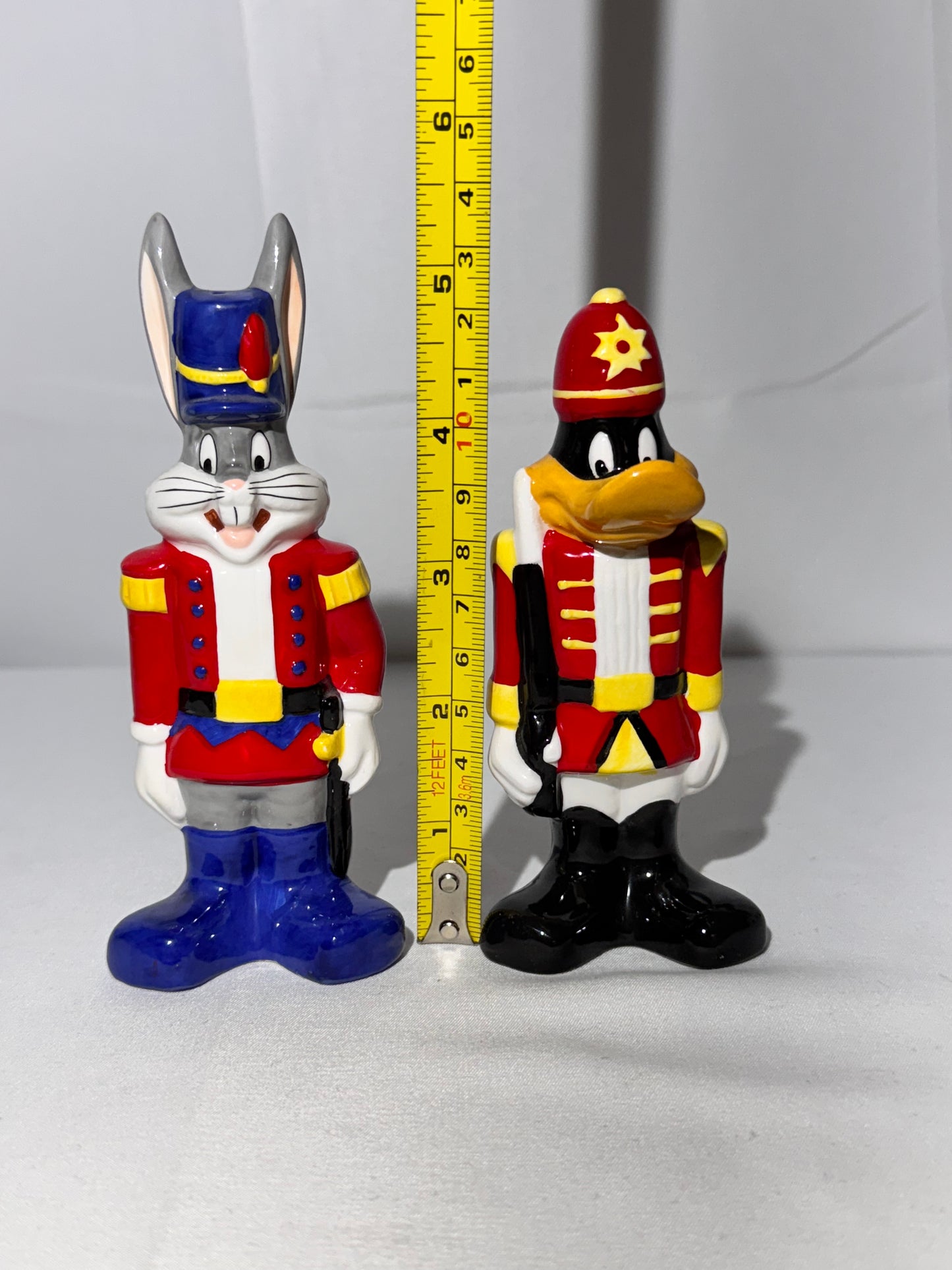 Bugs Bunny and Daffy Duck- Salt & Pepper Shakers - Nut Crackers -item number 6210- Looney Tunes - Warner Brothers- Christmas