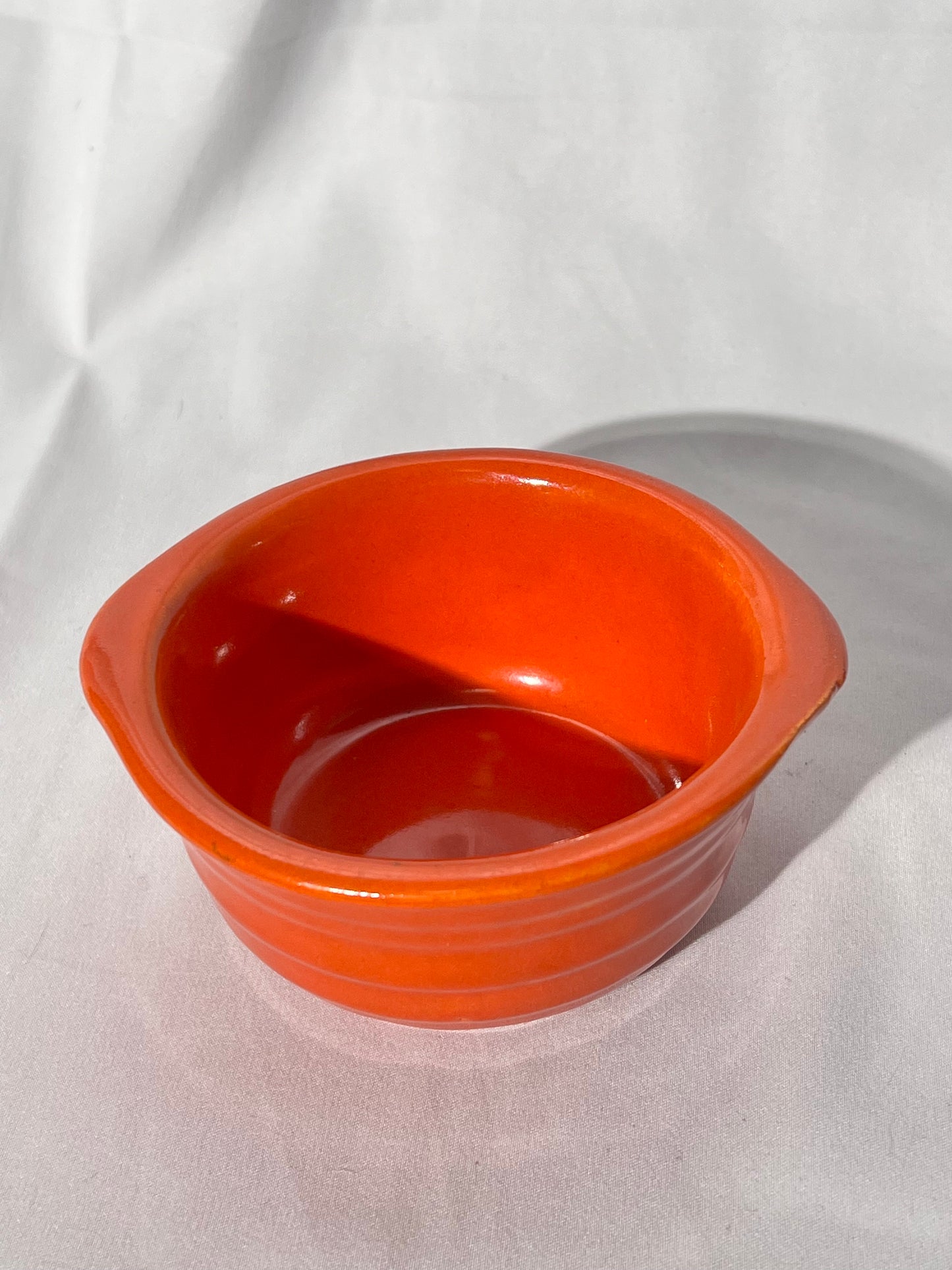 Bauer Pottery- Los Angeles - Vintage - Orange-  Ring ware - 4 1/2” bowl