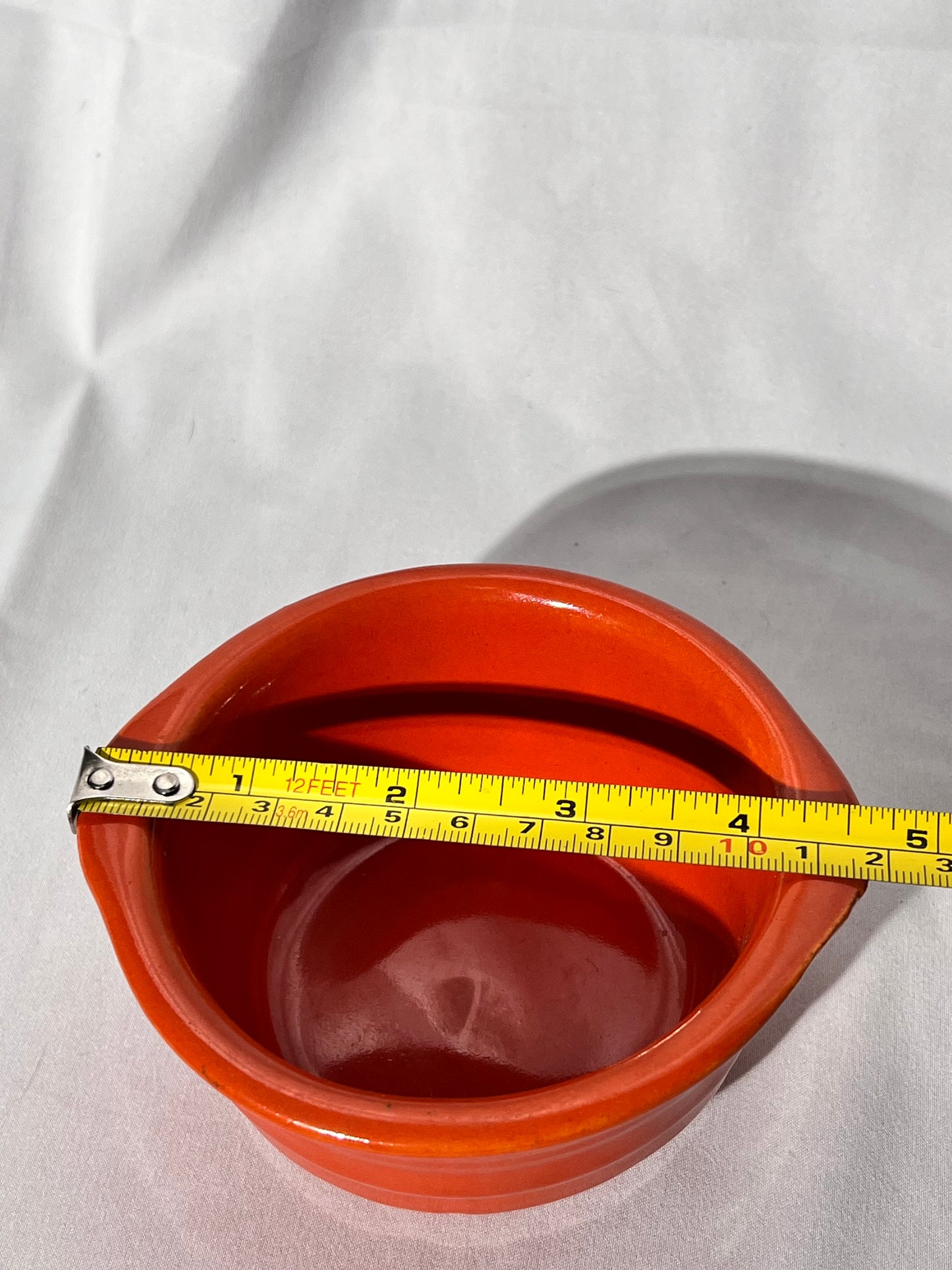 Bauer Pottery- Los Angeles - Vintage - Orange-  Ring ware - 4 1/2” bowl