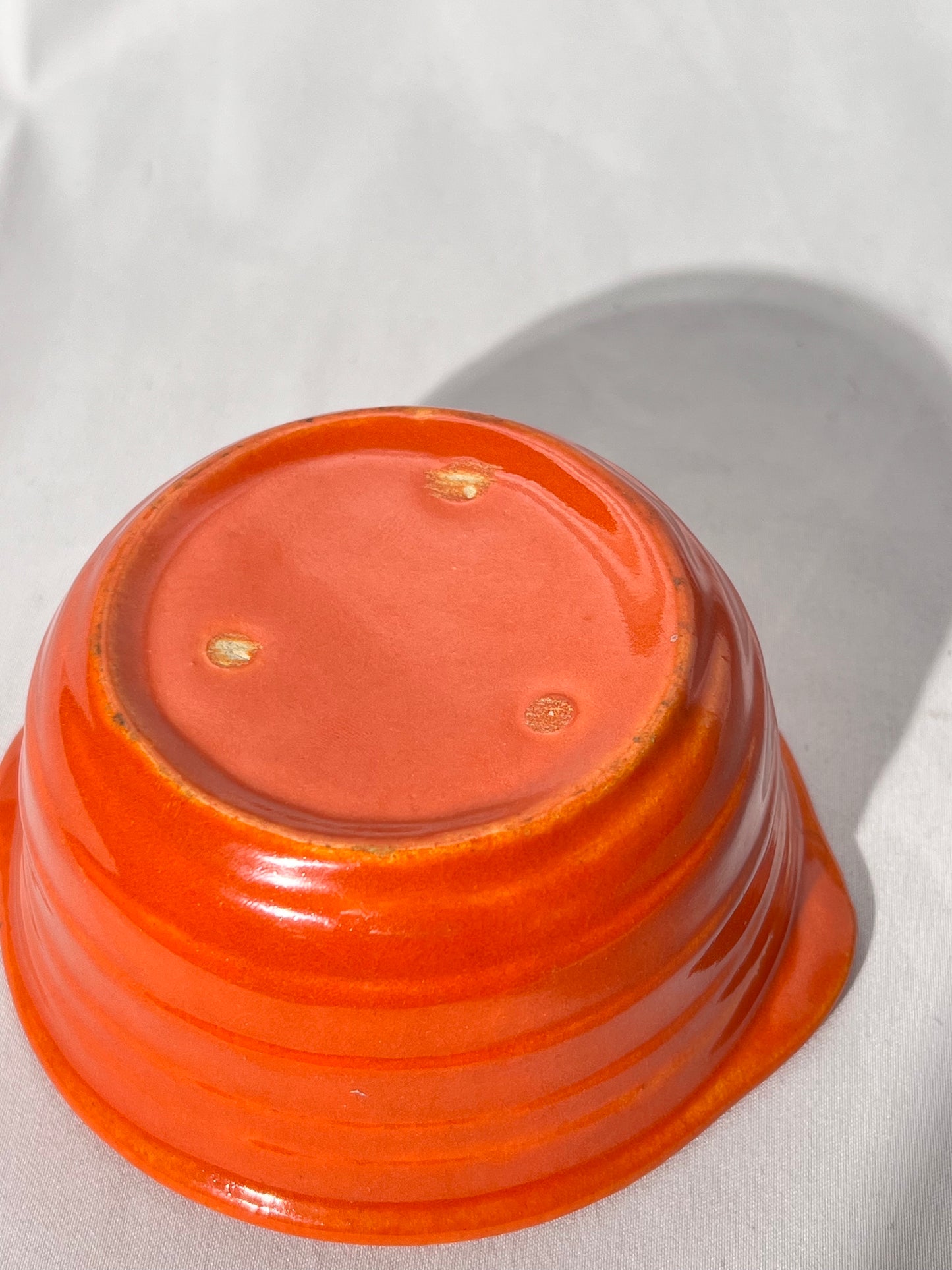 Bauer Pottery- Los Angeles - Vintage - Orange-  Ring ware - 4 1/2” bowl