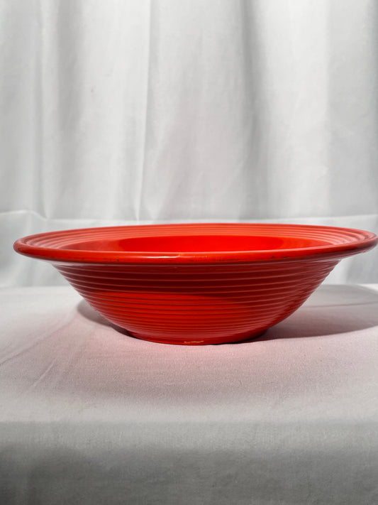 Bauer Pottery- Los Angeles - Vintage - Orange-  Ring ware - 9 1/2” bowl