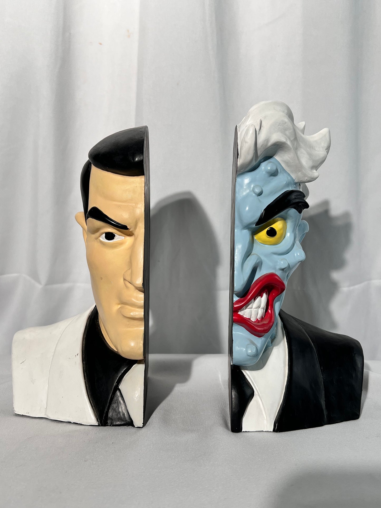 Two Face - 9” bookends - 1995 - DC Comics - Batman character