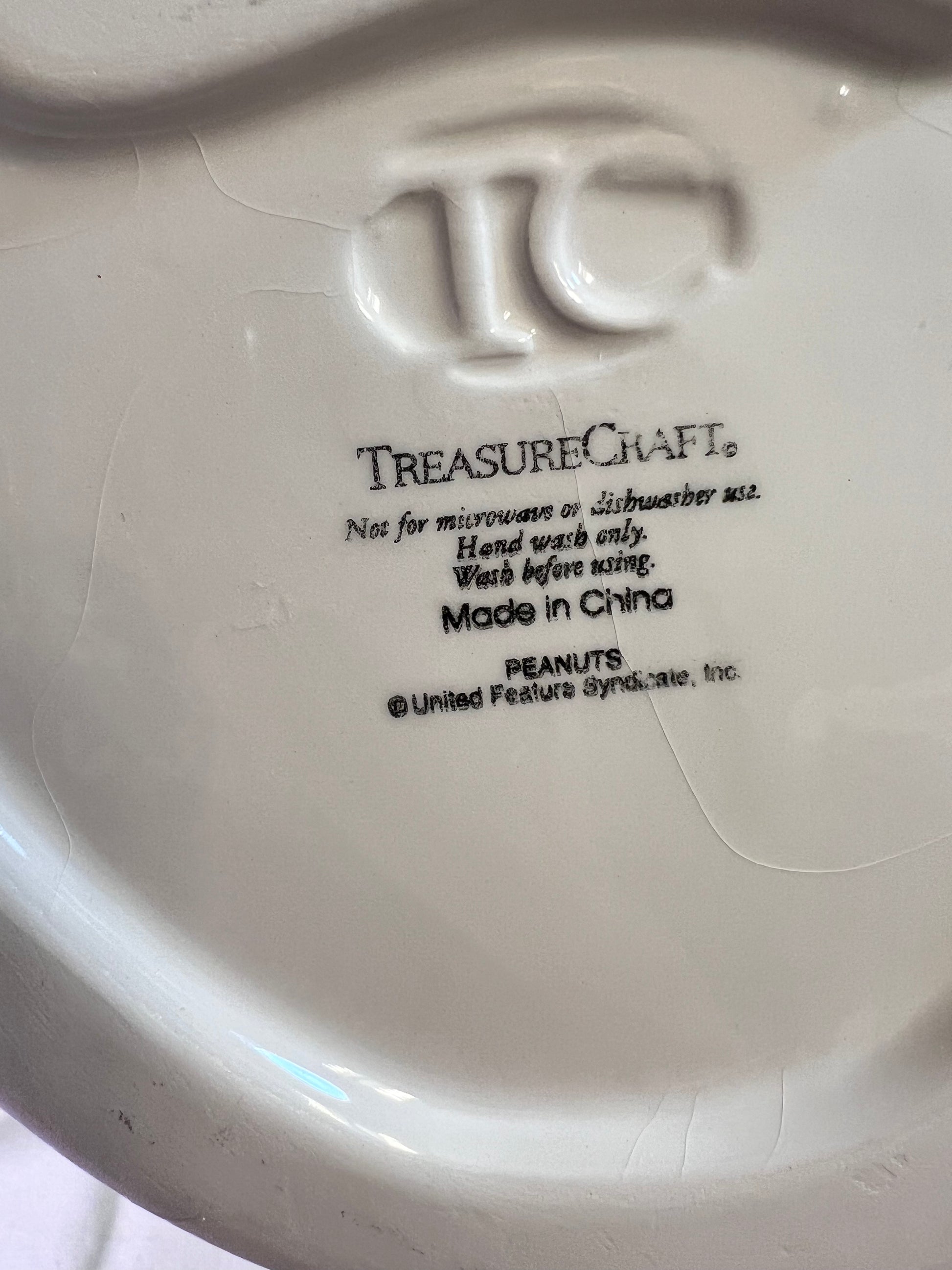 Snoopy Only 13” Cookie Jar Base Peanuts Treasure Craft United store Feature READ