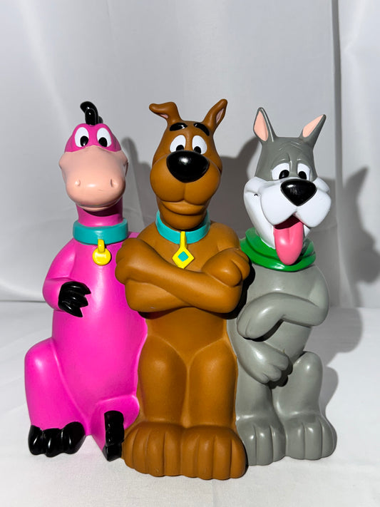 Dino, Scooby Doo, and Astro- bank- Hanna Barbera-1999 - Cartoon Network- pets