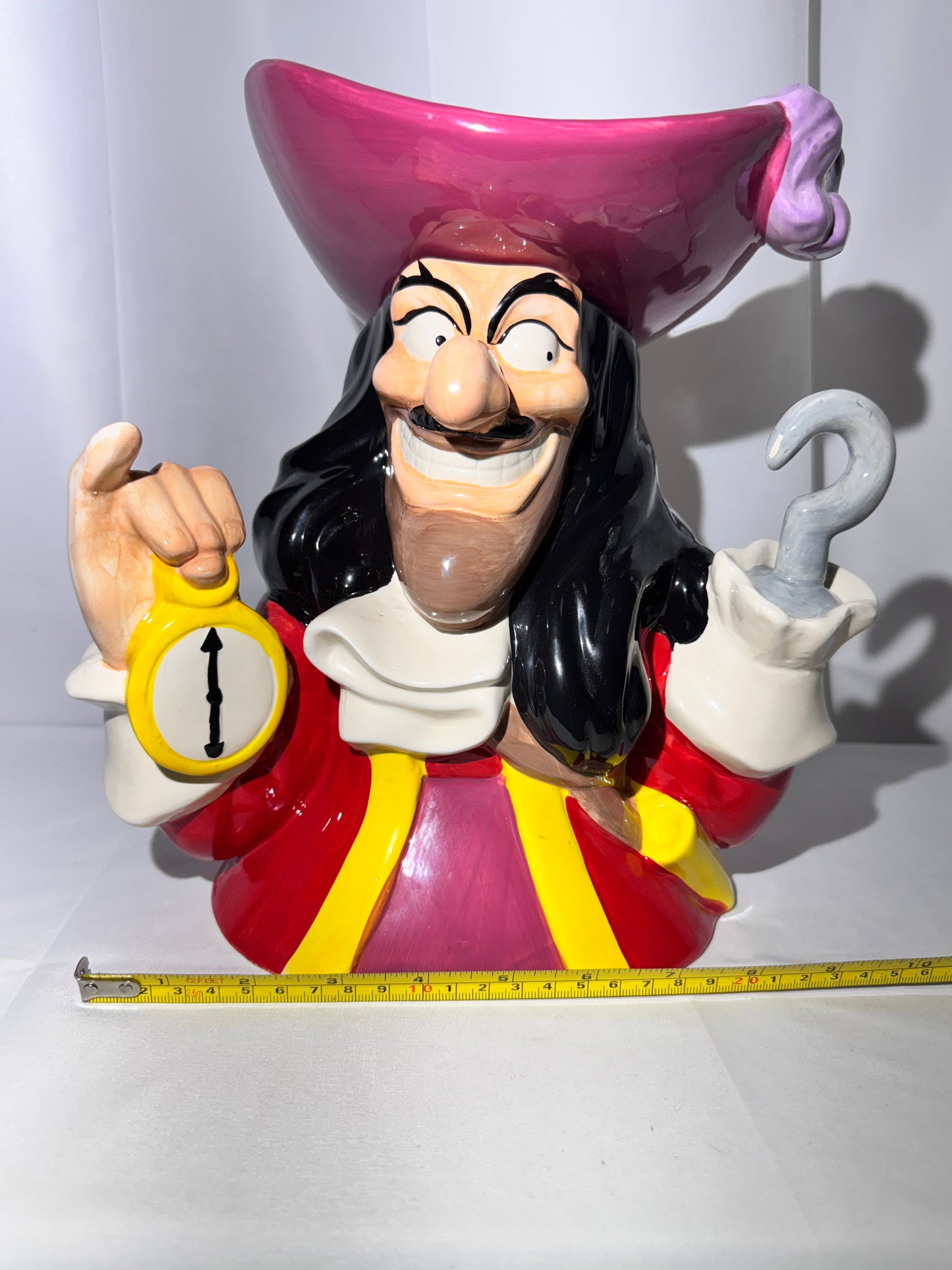 Captain Hook- Cookie Jar - Disney- Peter Pan - Westland Giftware- item number 24213