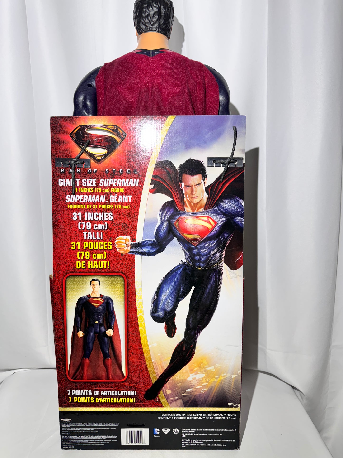 Superman- 31” Action Figure- Man of Steel- DC Comics- Warner Bothers - Jakks Pacific