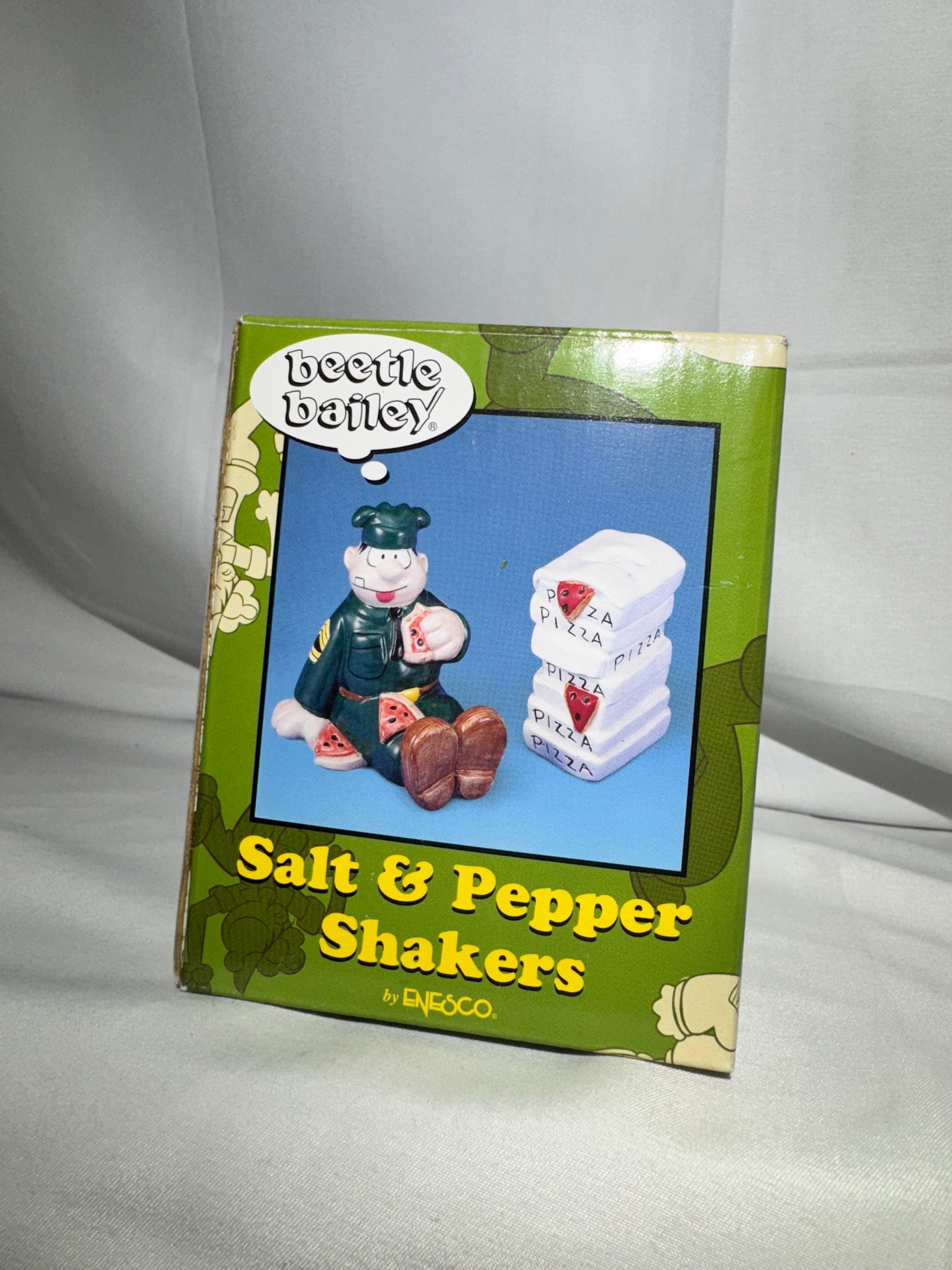 Beetle Bailey - Salt and Pepper Shakers - Sarge and pizza- item number 686514