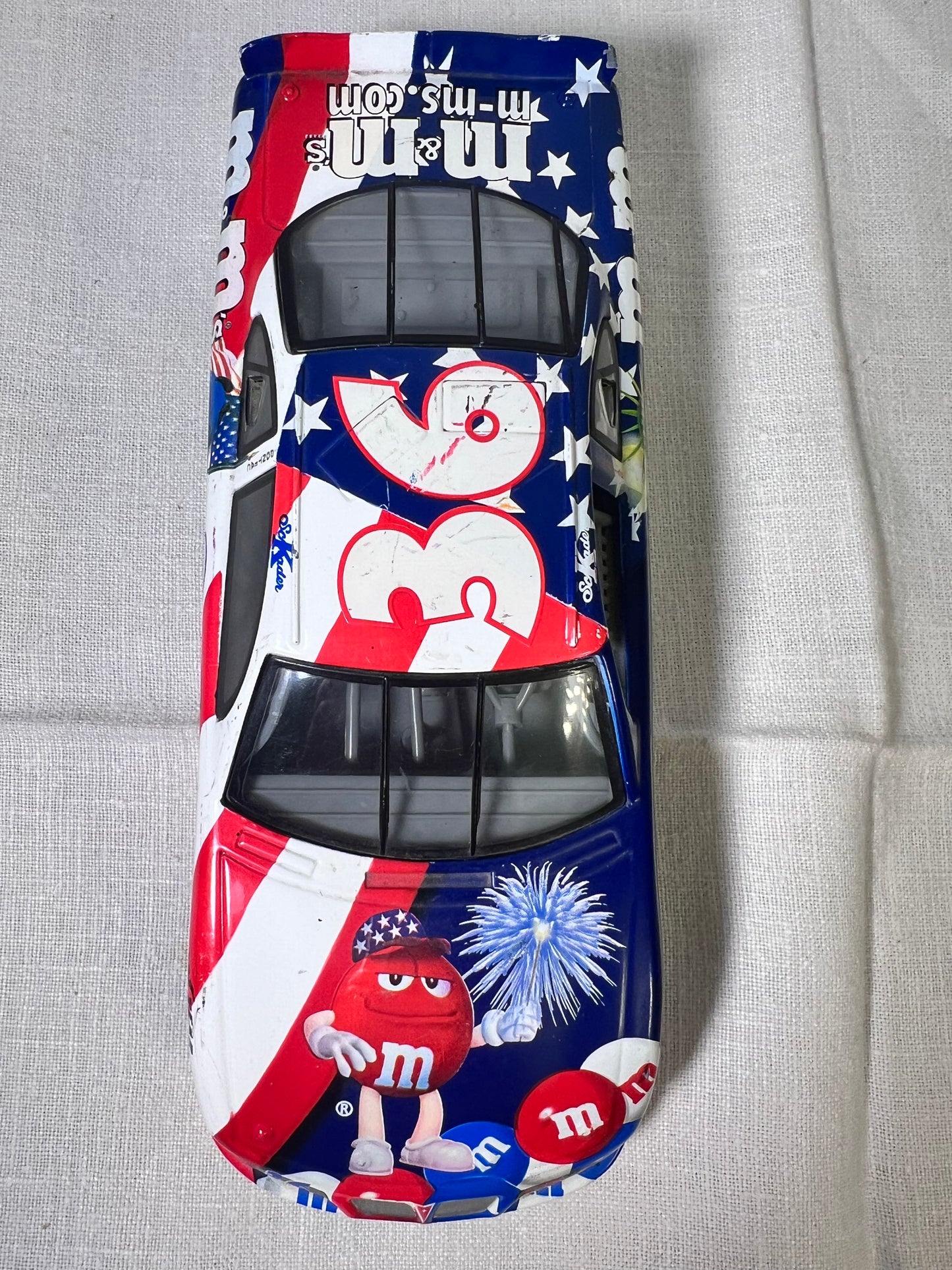# 36- M&M-Die Cast Car- Racing Champion-2000- Pontiac-Grand Prix- Red, White and Blue-NASCAR