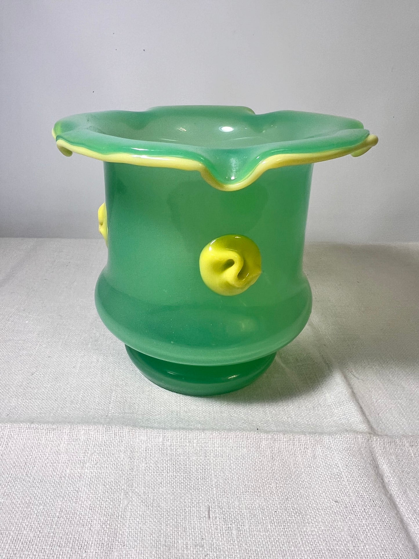 Uranium-Venini- Green- Vase-1950’s-Glass