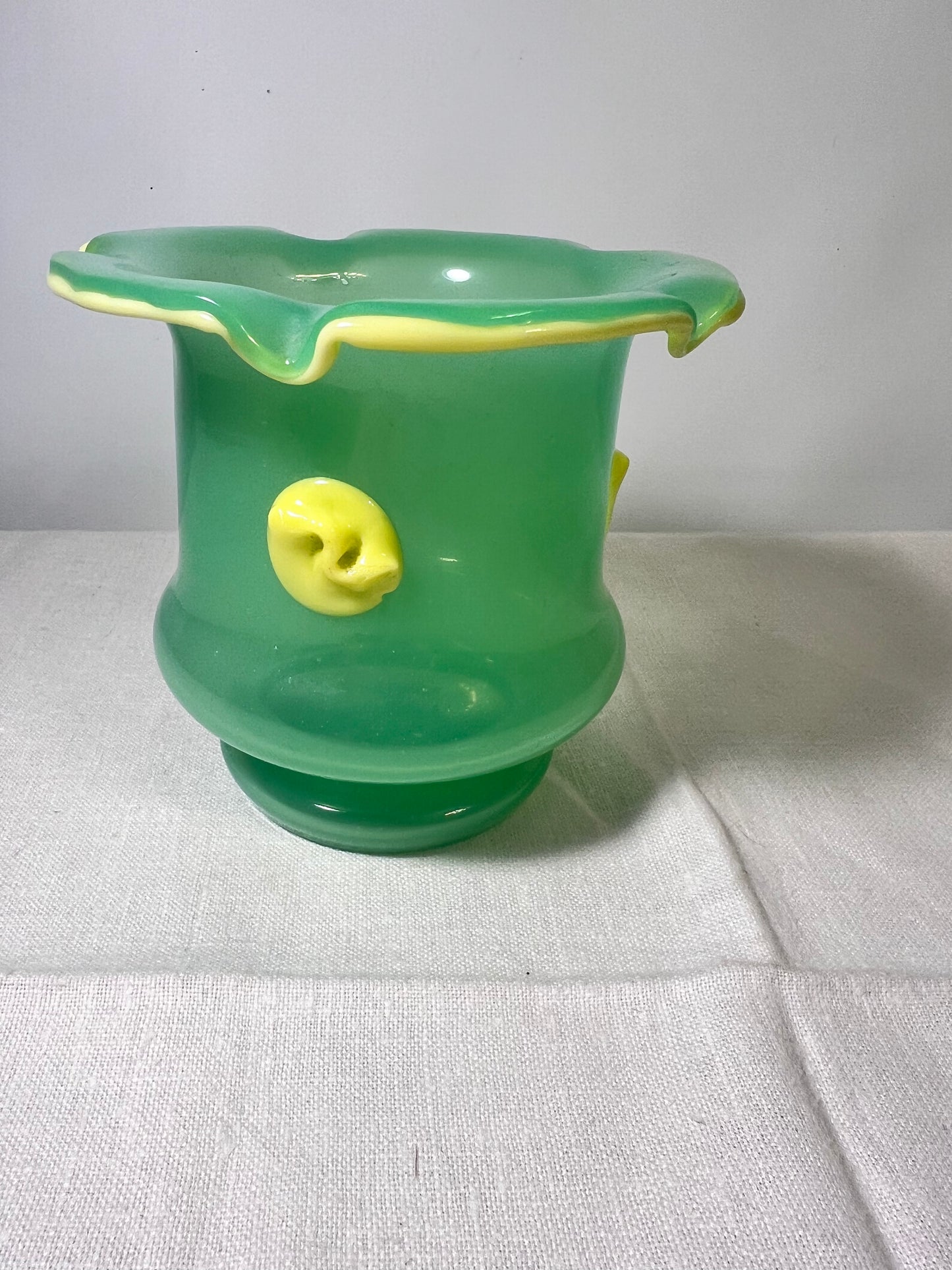 Uranium-Venini- Green- Vase-1950’s-Glass