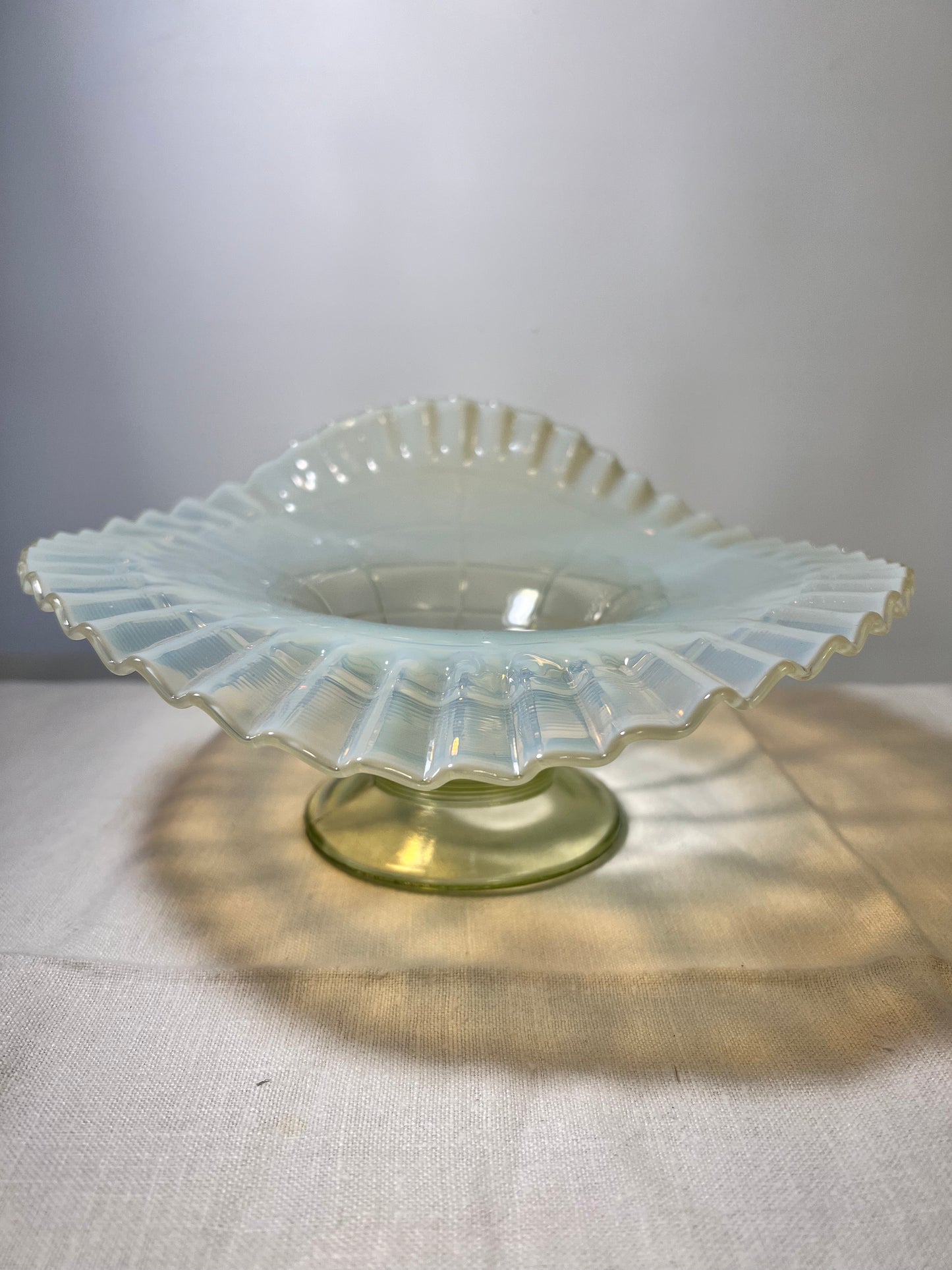 Uranium- Fenton- Ruffled footed-Bowl