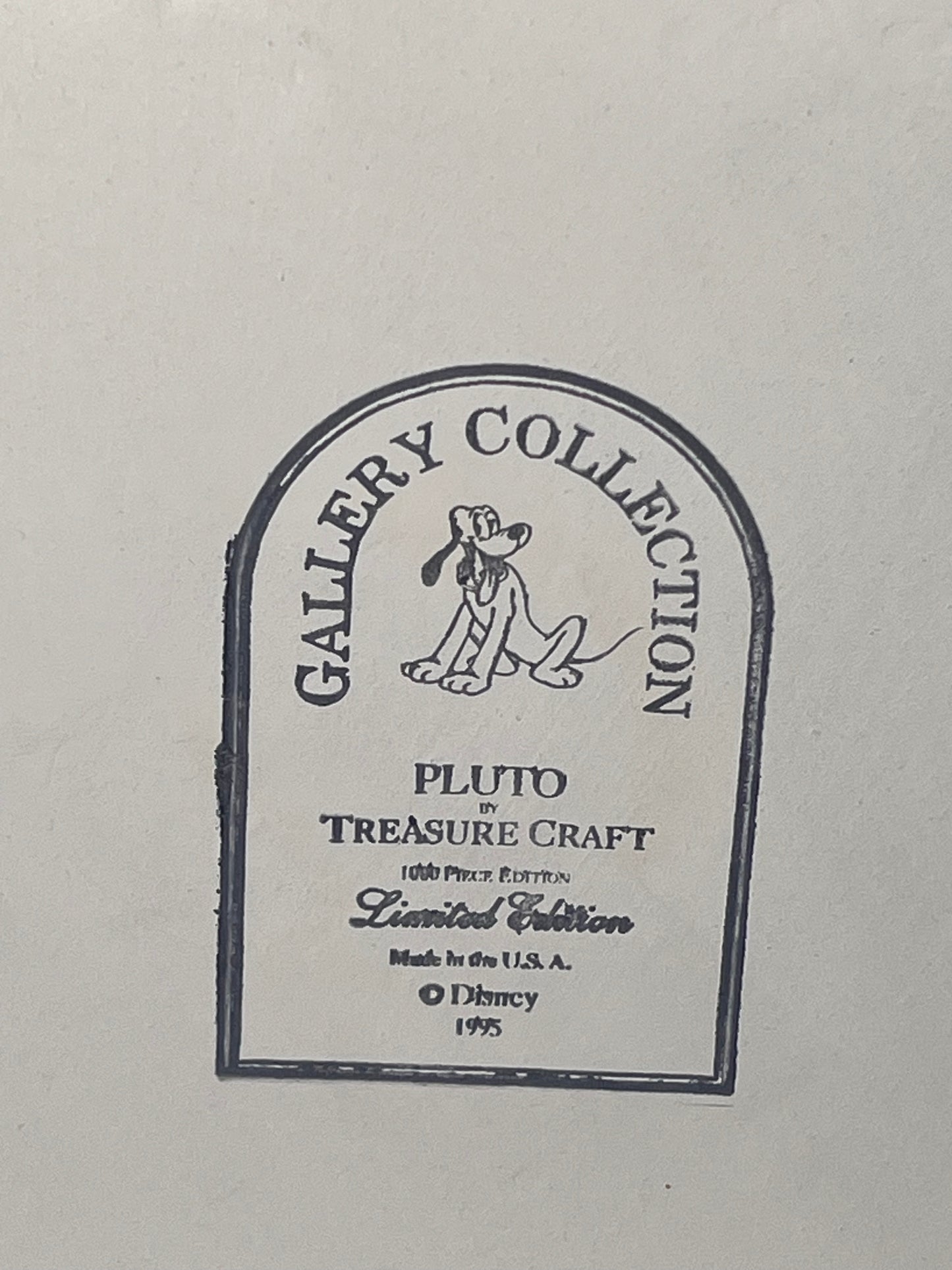 Pluto- Cookie Jar - Treasure Craft - 1995 - Limited Edition of 1000- Disney- Mickey Mouse