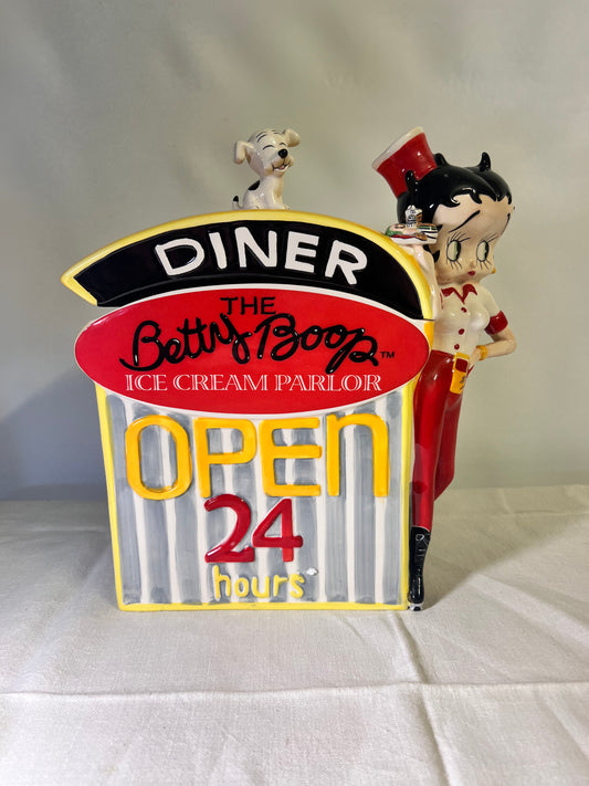 Betty Boop- Ice Cream Parlor- Open 24 hr.- cookie Jar- 2007 King Features Syndicate- Fleischer Studio