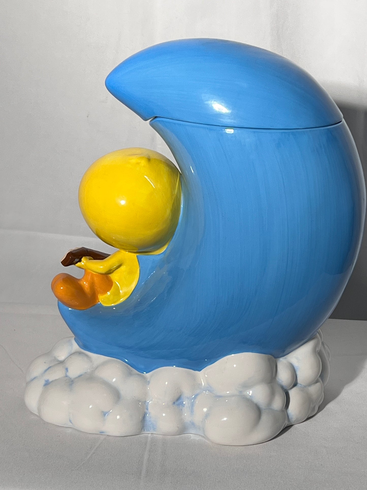 Tweety Bird and Blue Moon musical 12” Cookie Jar- Looney Tunes- Warner Brothers-2000
