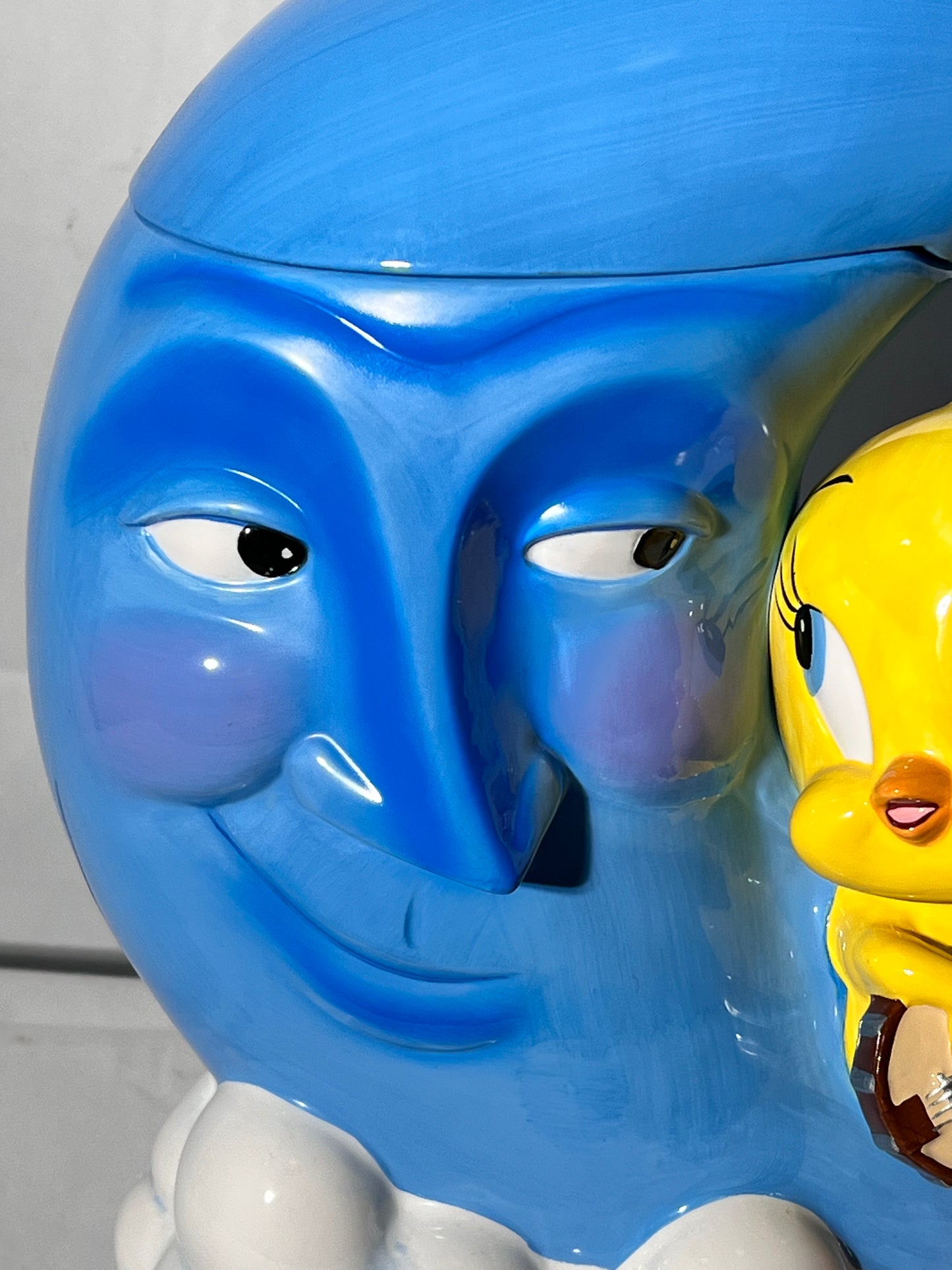 Tweety Bird and Blue Moon musical 12” Cookie Jar- Looney Tunes- Warner Brothers-2000