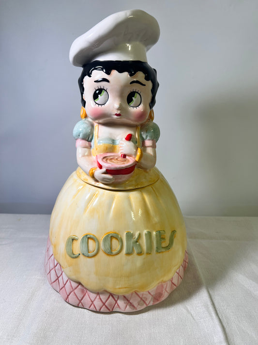 Betty Boop - Baking- 1995 - Cookie Jar- Vandor- Hand painted