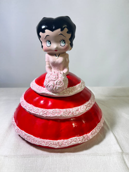 Betty Boop- Cookie Jar- Red Ruffle Dress