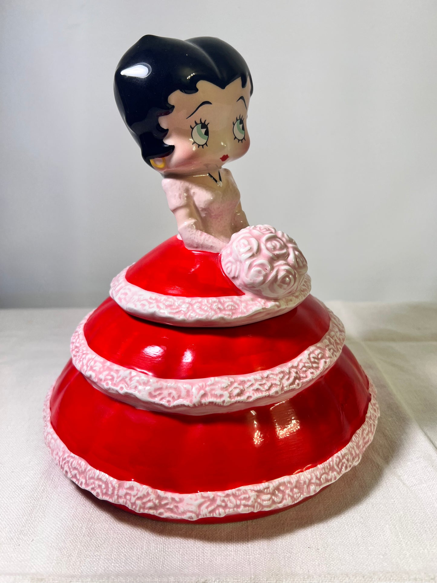 Betty Boop- Cookie Jar- Red Ruffle Dress