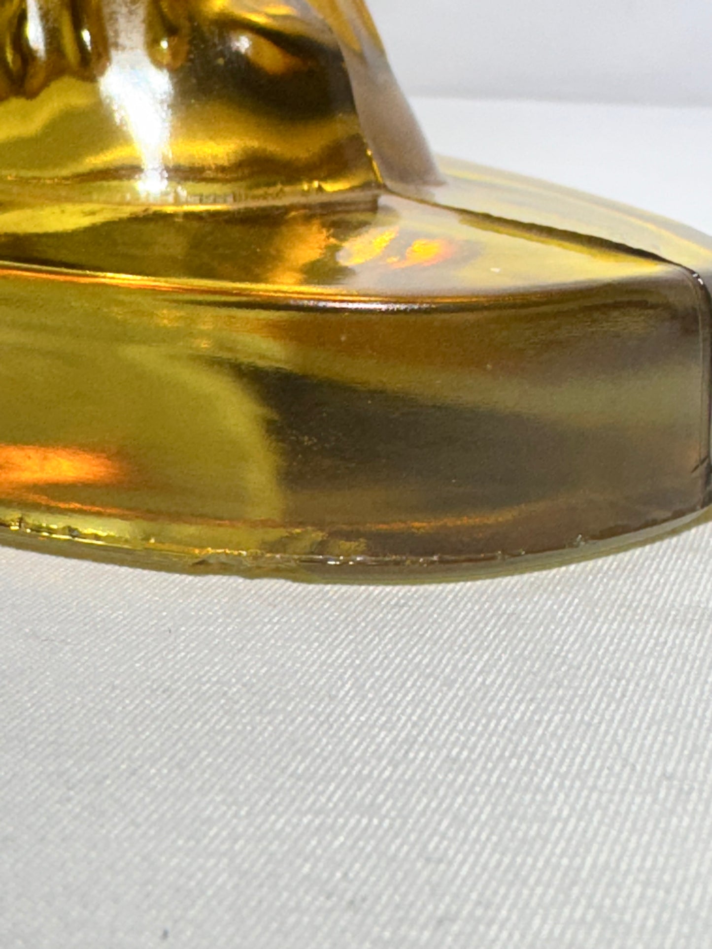 Vintage - Glass 11.5” Trojan Horse  - Amber