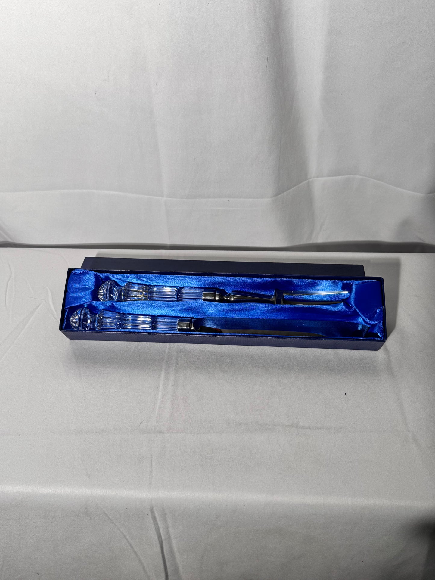 Waterford Crystal- Knife & Fork - wedding server - with original Box