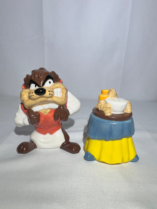 Looney Tunes Taz Salt & Pepper Shakers – Warner Bros. Tropical Diffusion – Vintage Collectible