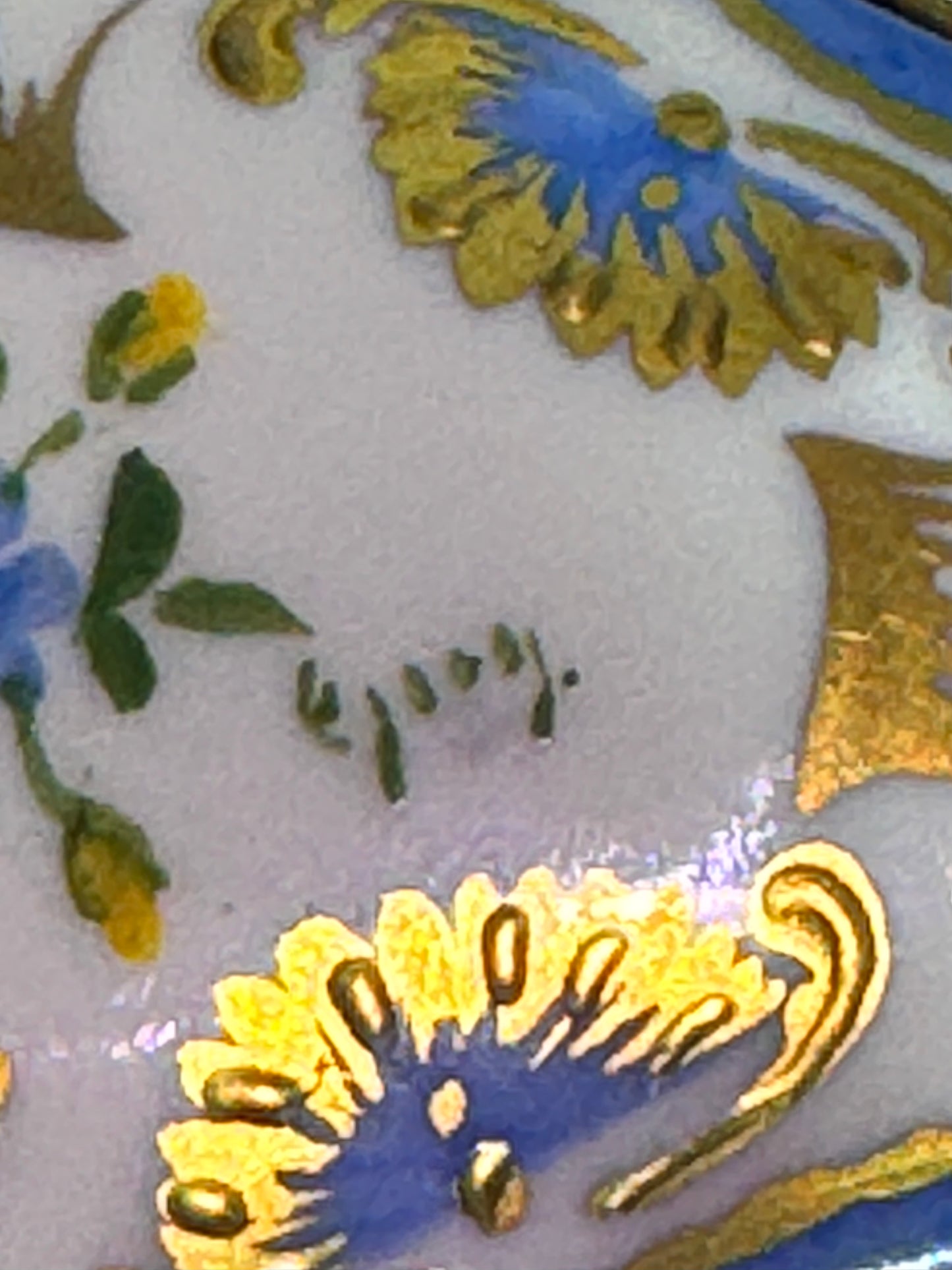 Set of 2 Limoges France Hand-Painted Porcelain Trinket Boxes – Blue, White & Gold