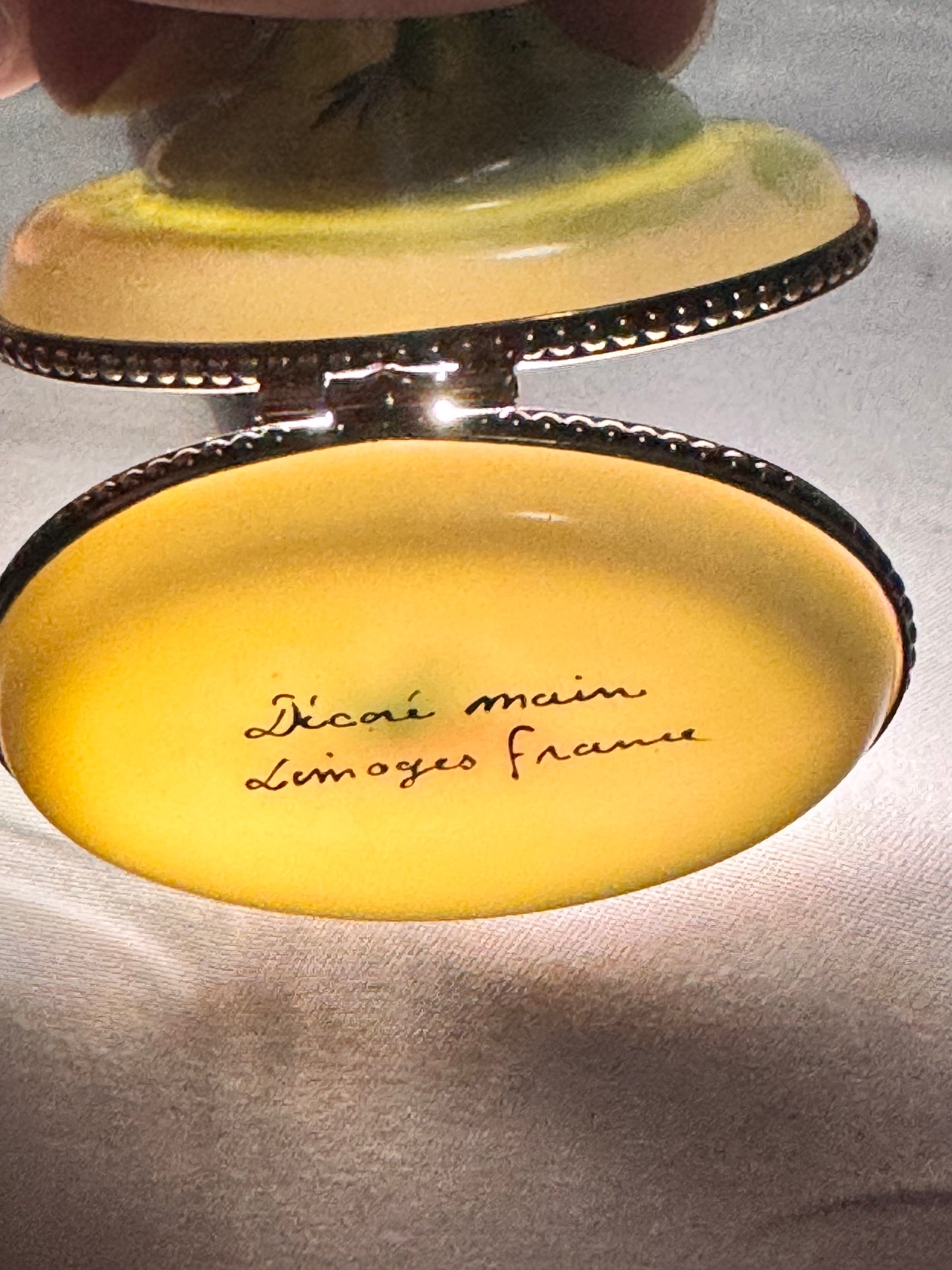 Limoges France Hand-Painted Porcelain Trinket Box – Pheasant Design, Translucent