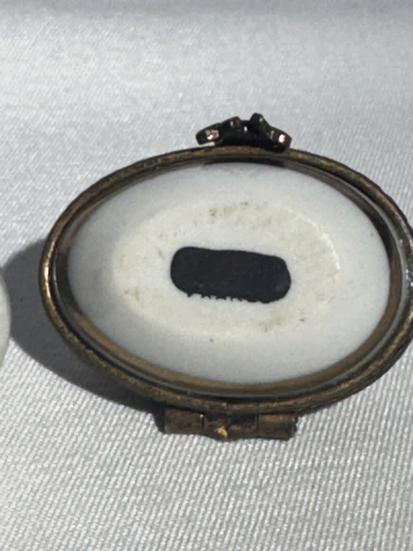 Set of 2 Limoges France Style Porcelain Trinket Boxes – Oval & Egg Shaped