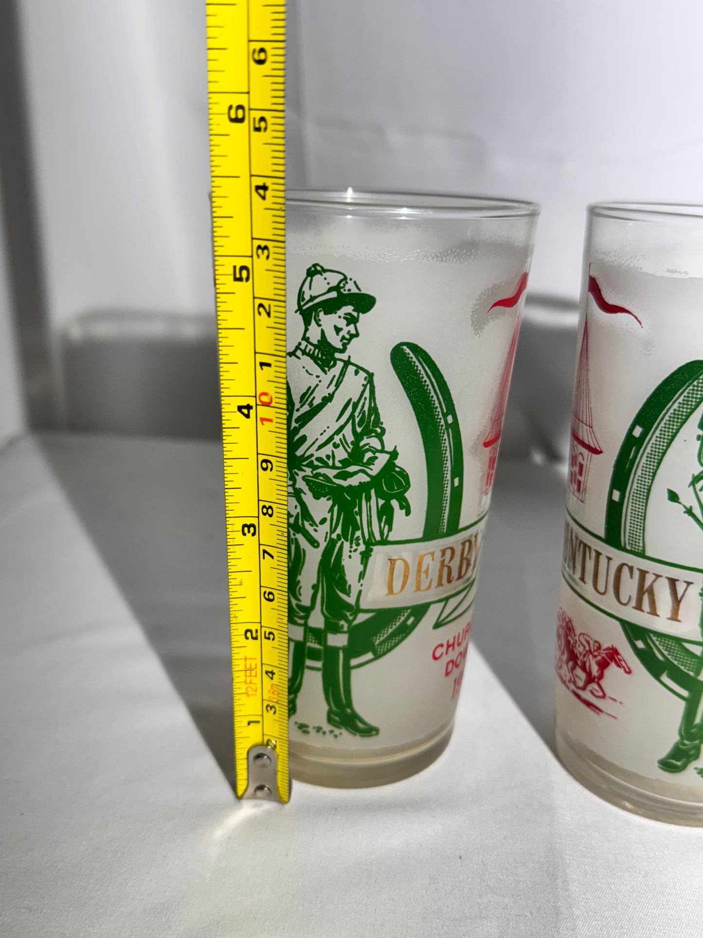 Vintage Kentucky Derby Souvenir Glass Collection – Lot of 5 (1969, 1982, 1985, 1988)