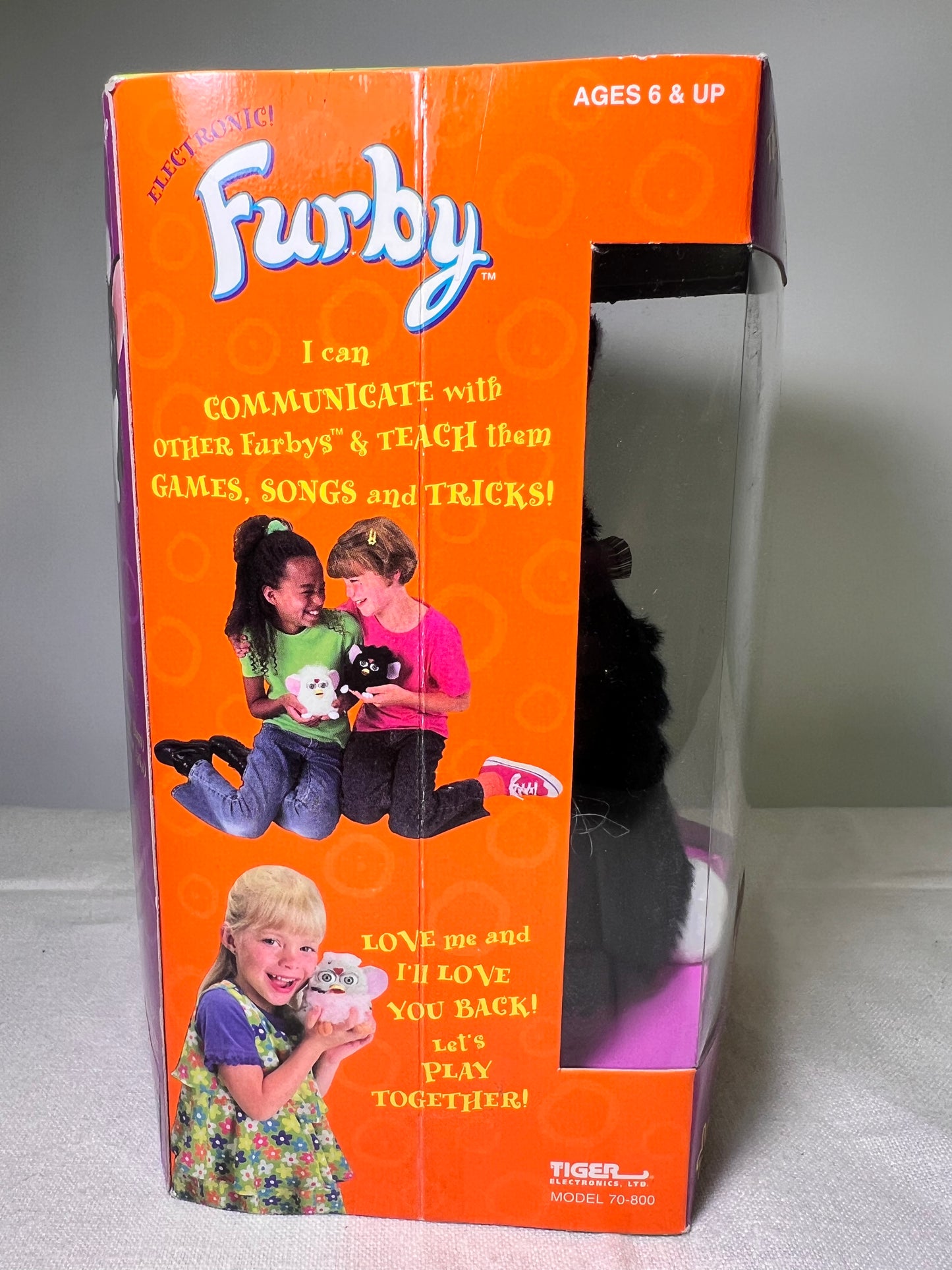 Furby- Tiger Electronics- Black with Blue eyes- Model 70-800-1998