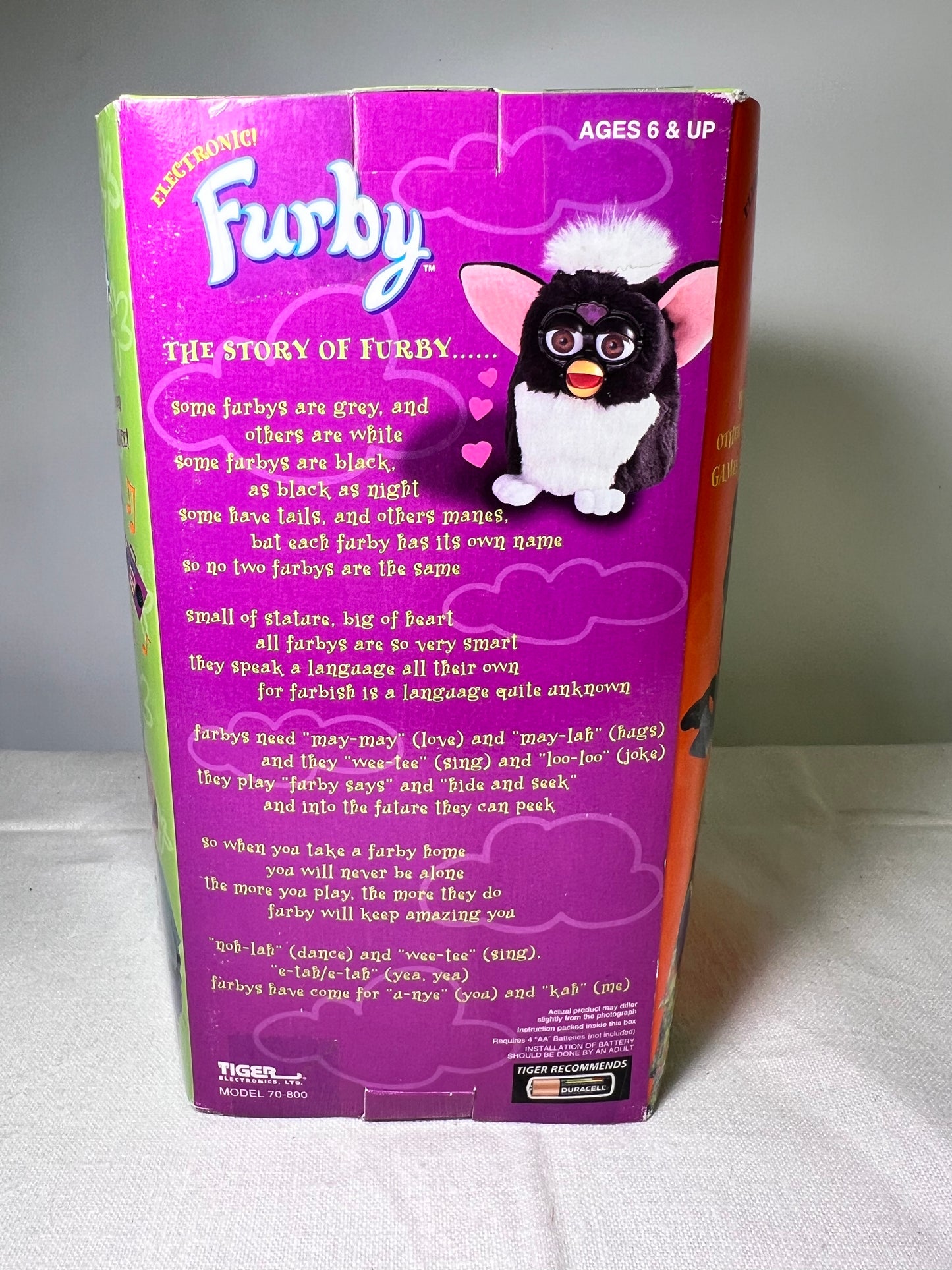 Furby- Tiger Electronics- Black with Blue eyes- Model 70-800-1998