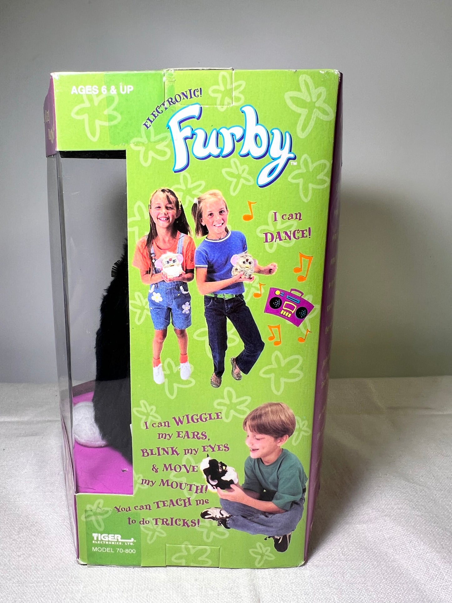 Furby- Tiger Electronics- Black with Blue eyes- Model 70-800-1998