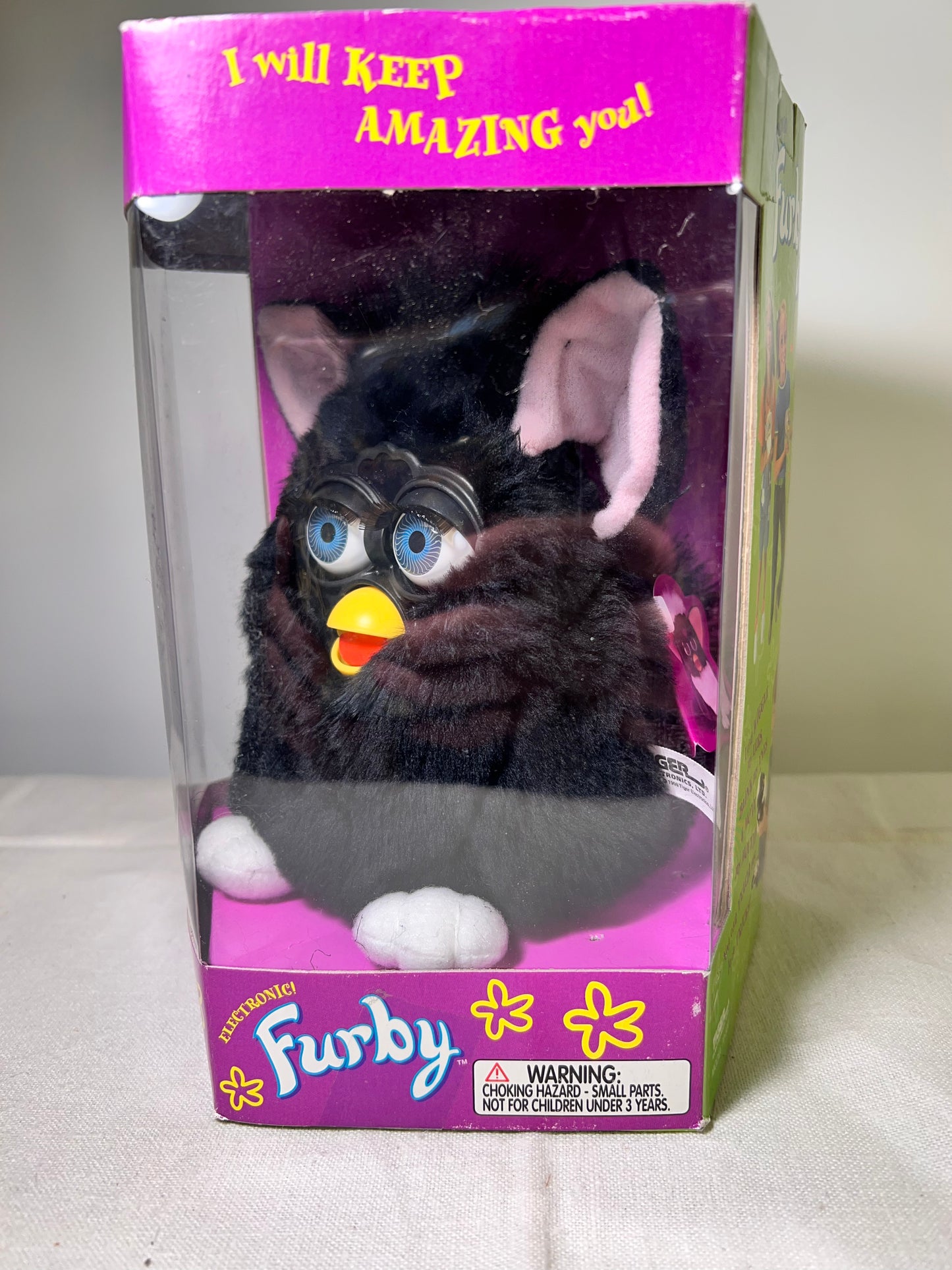 Furby- Tiger Electronics- Black with Blue eyes- Model 70-800-1998