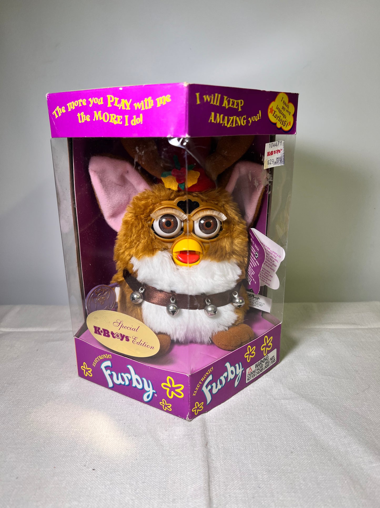 Furby-Tiger Electronics- Holiday Reindeer-1999- K B Toys-Limited Edition