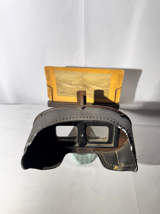 Vintage School Stereoscope Viewer with Two Cards