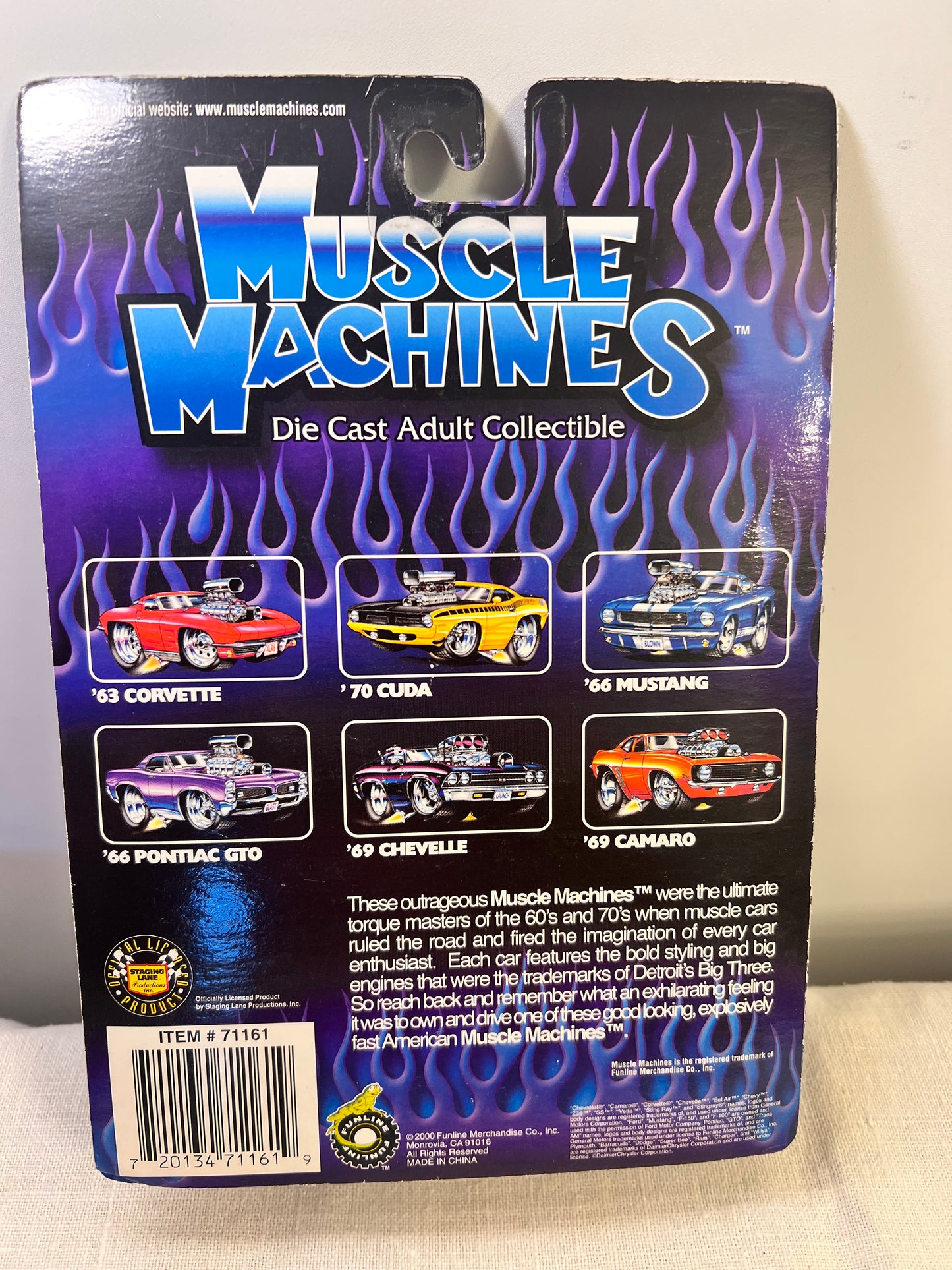 Muscle machines- ‘55 Chevy- 02-80  -die cast 1:64 scale - American Flag