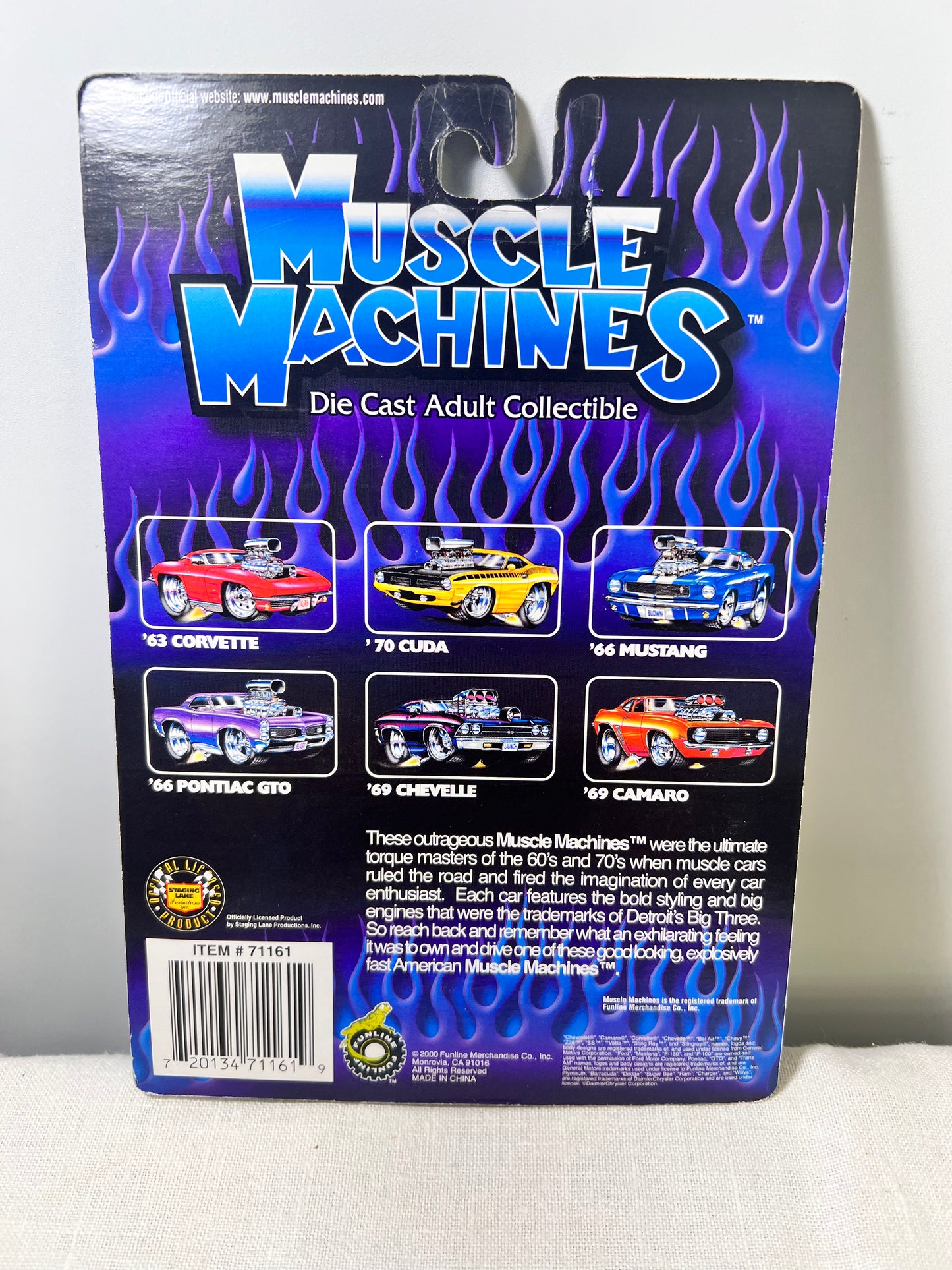 Muscle Machine- ‘67 Nova - 02-76 - die cast 1:64 scale - American Flag