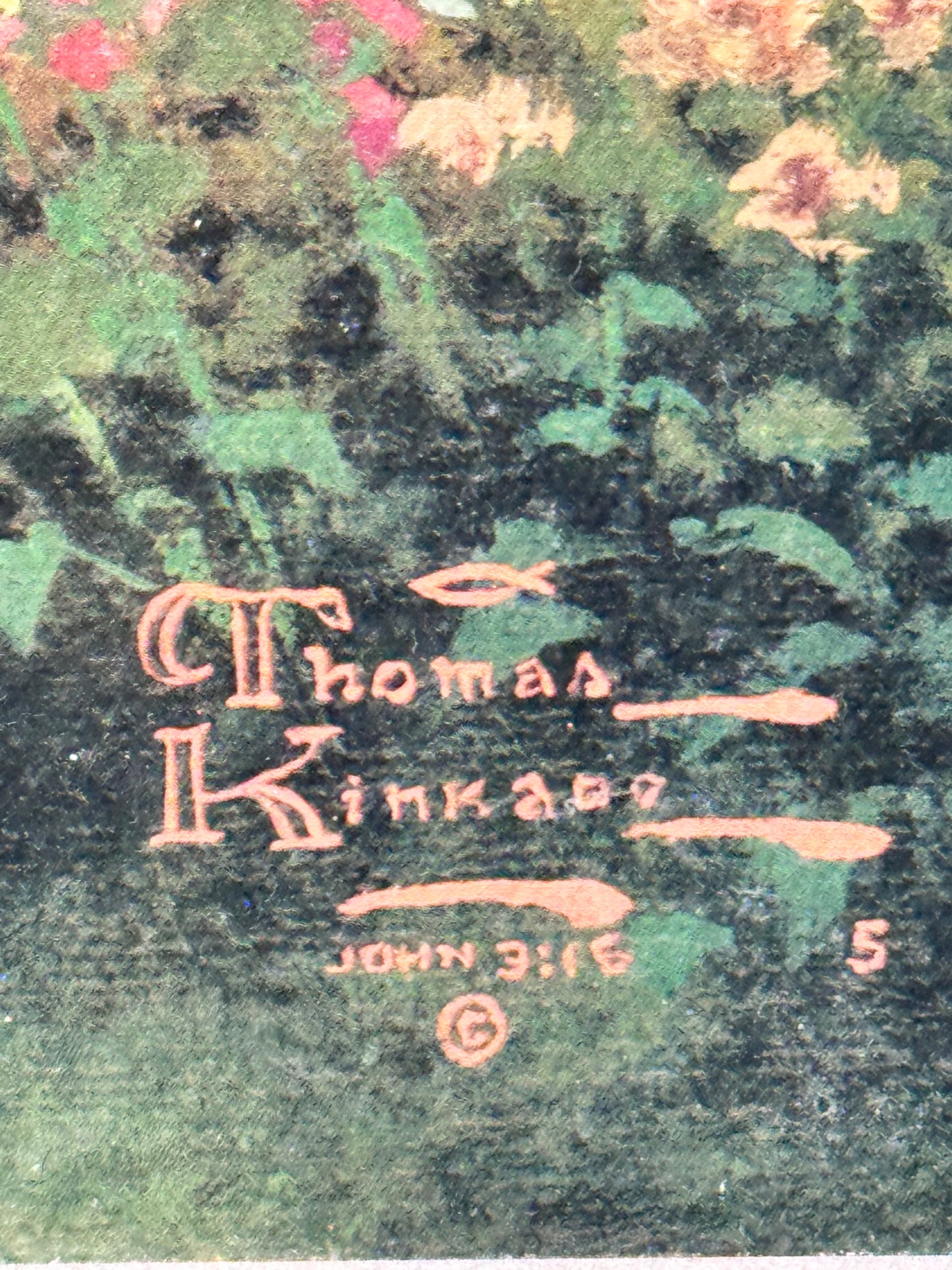 Thomas Kinkade – Foxglove Cottage (Flower Cottages of Carmel III) – Signed & Numbered Framed Canvas