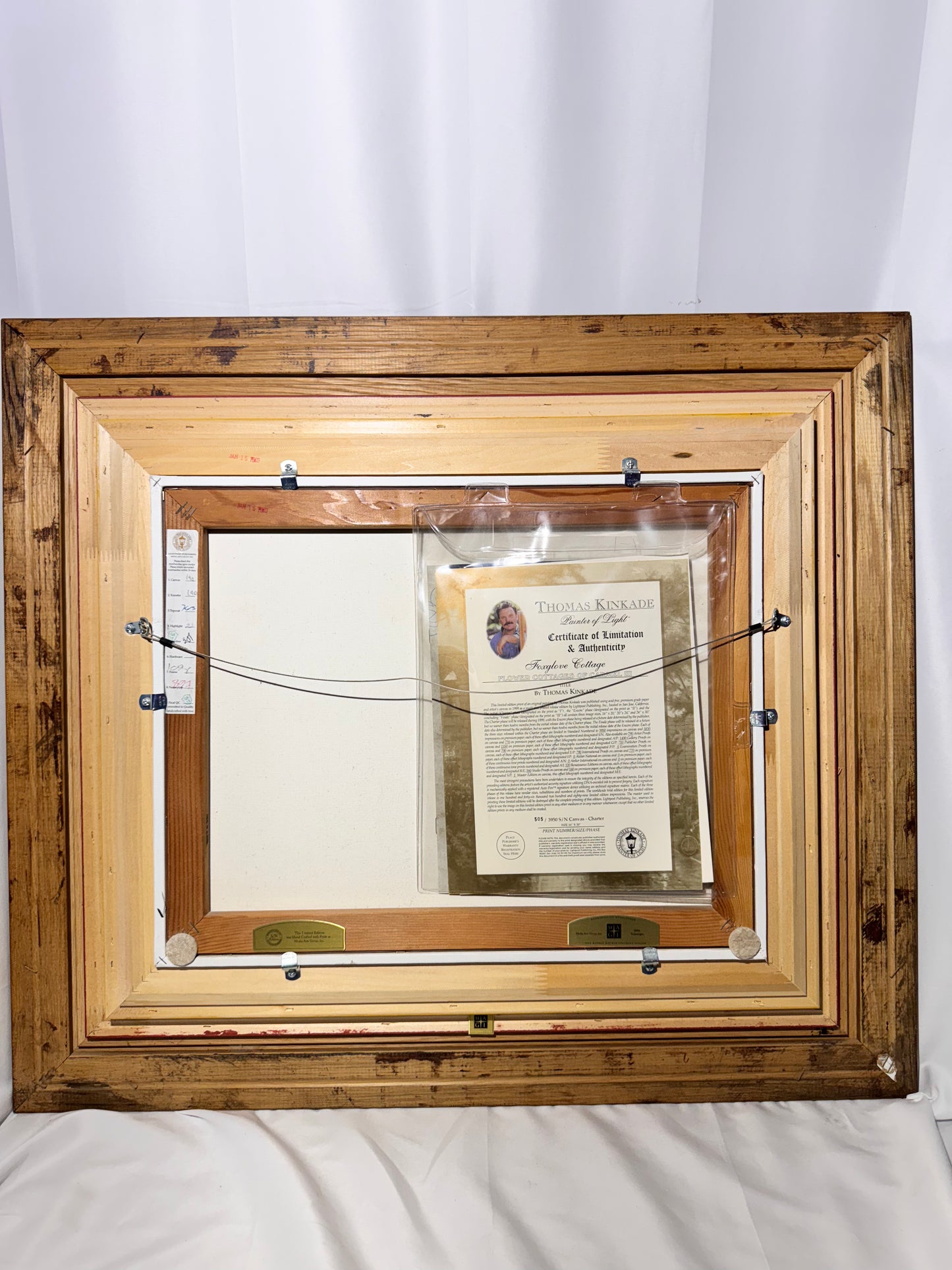 Thomas Kinkade – Foxglove Cottage (Flower Cottages of Carmel III) – Signed & Numbered Framed Canvas