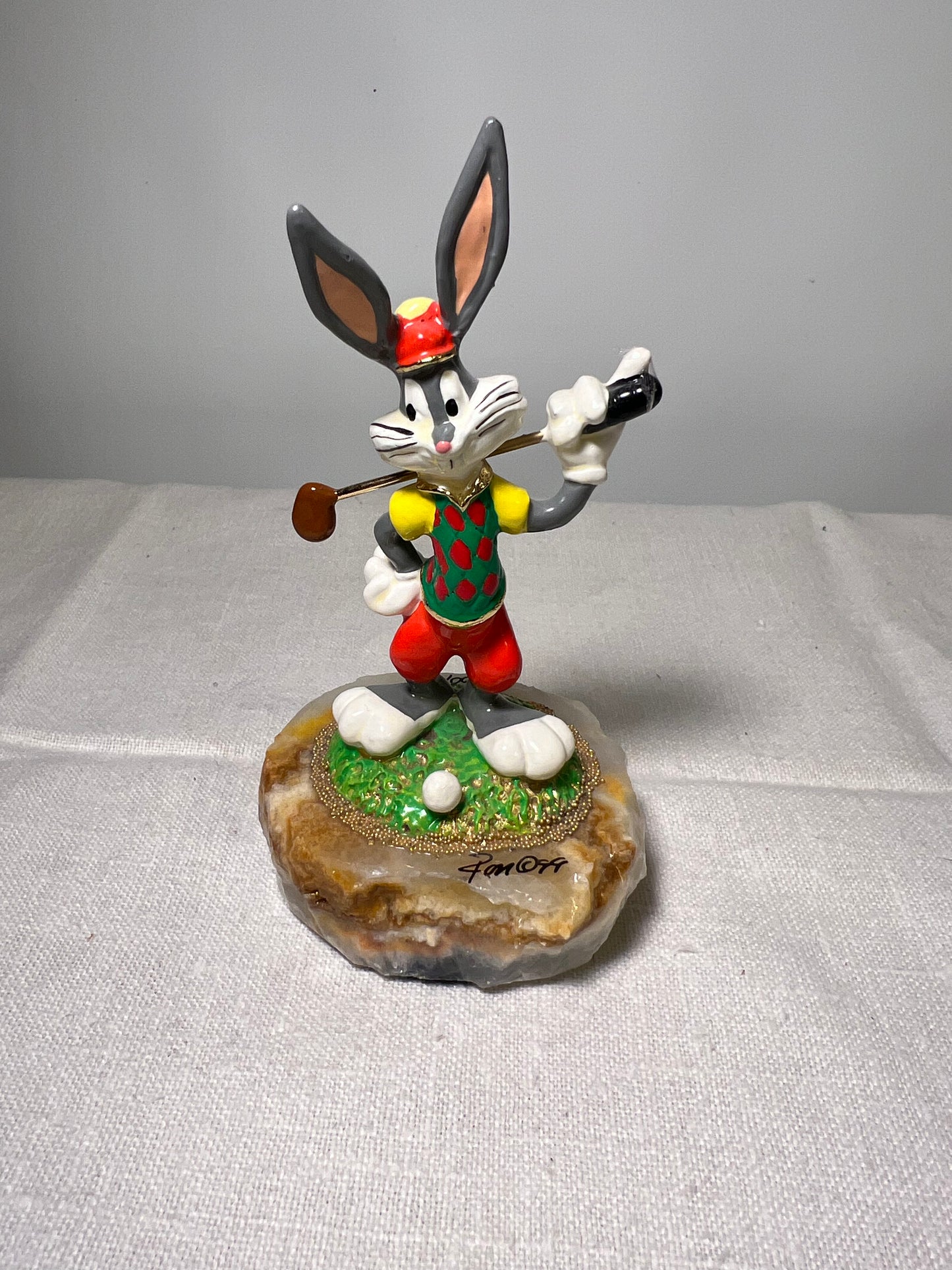 Ron Lee- Bugs Bunny- 5” statue- Golfing- signed and numbered 300/950 - stone base- 1999-Looney Tunes- Warner Brothers