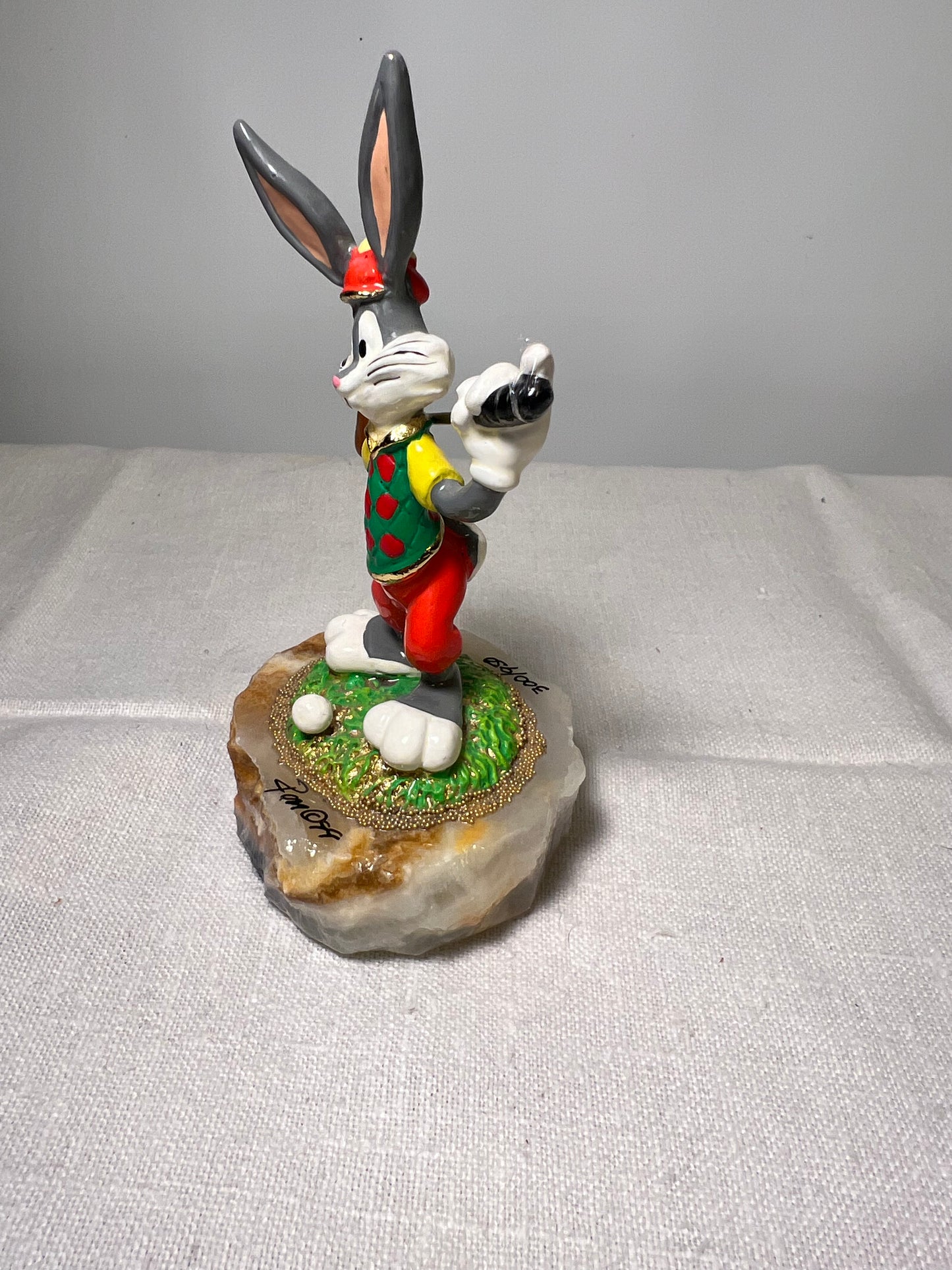 Ron Lee- Bugs Bunny- 5” statue- Golfing- signed and numbered 300/950 - stone base- 1999-Looney Tunes- Warner Brothers